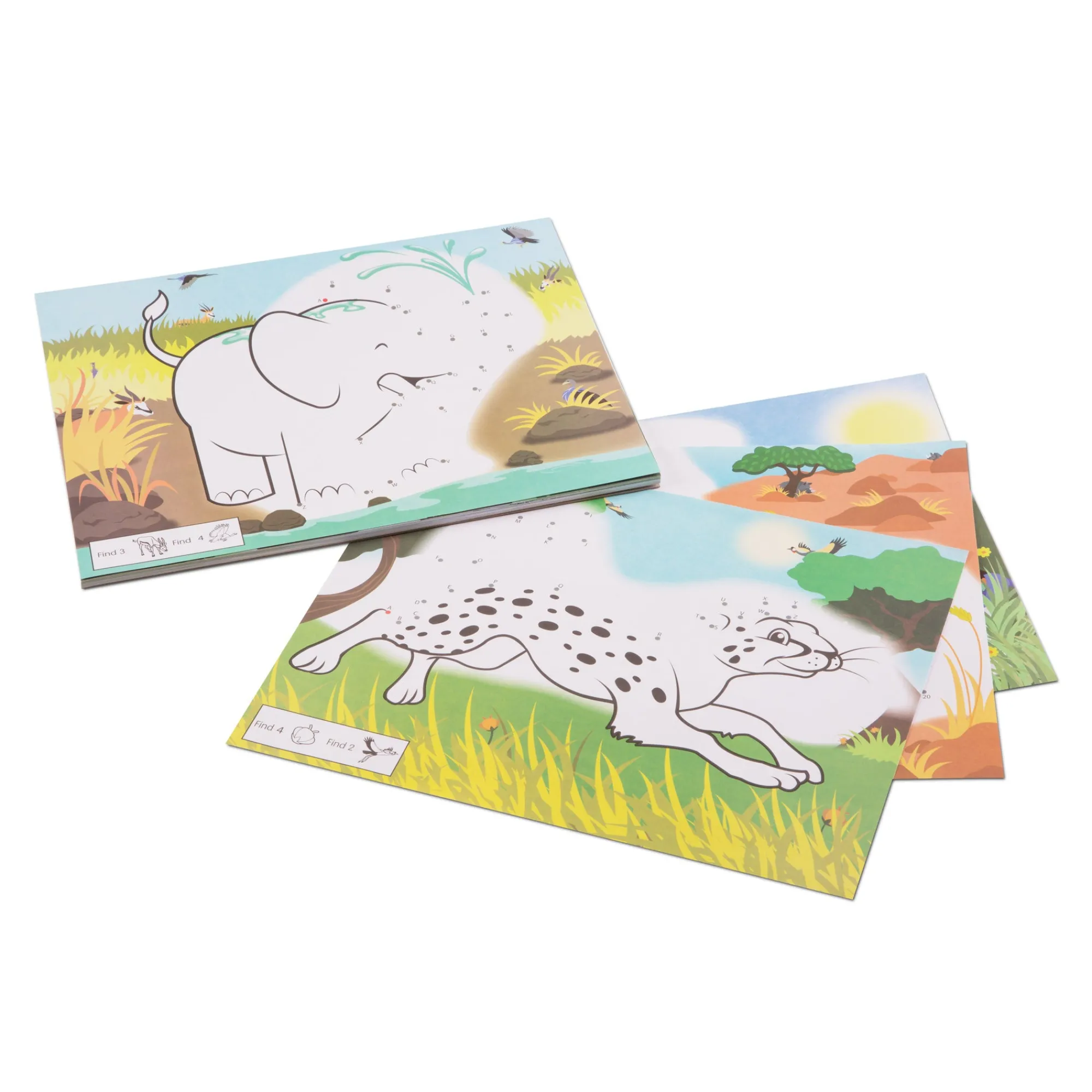 ABC 123 Dot-to-Dot Coloring Pad – Wild Animals>Melissa & Doug