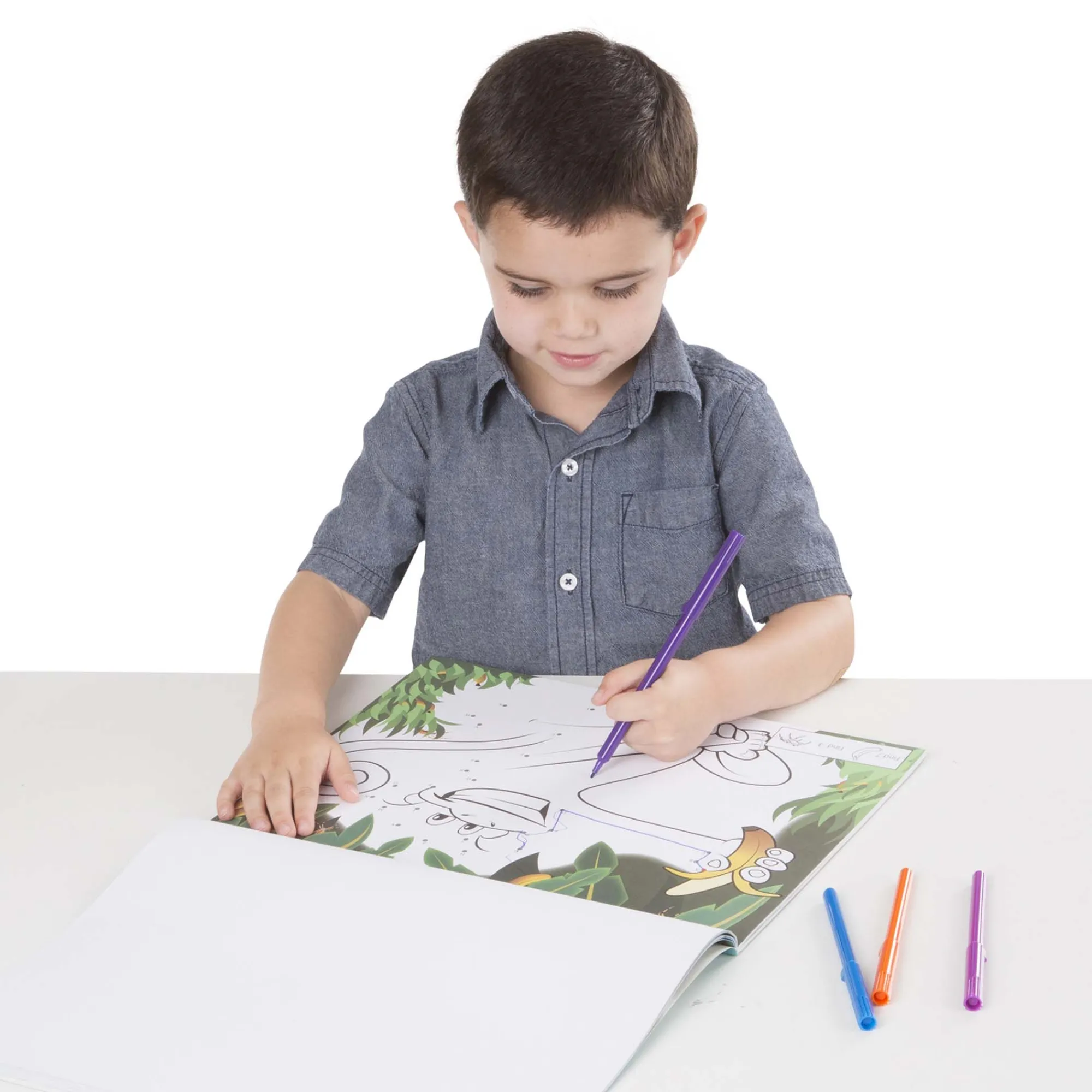 ABC 123 Dot-to-Dot Coloring Pad – Wild Animals>Melissa & Doug