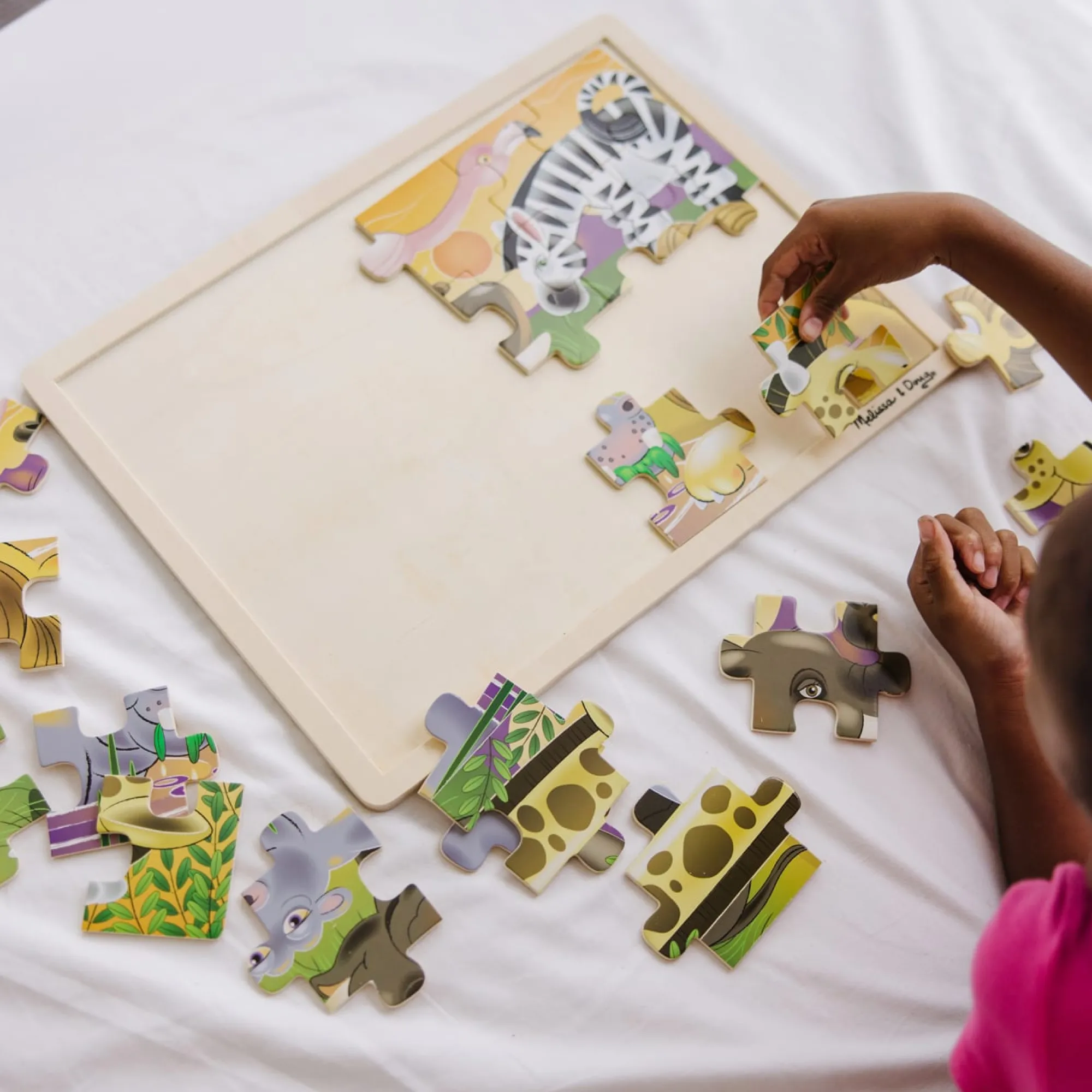 African Plains Wooden Jigsaw Puzzle - 24 Pieces>Melissa & Doug Hot