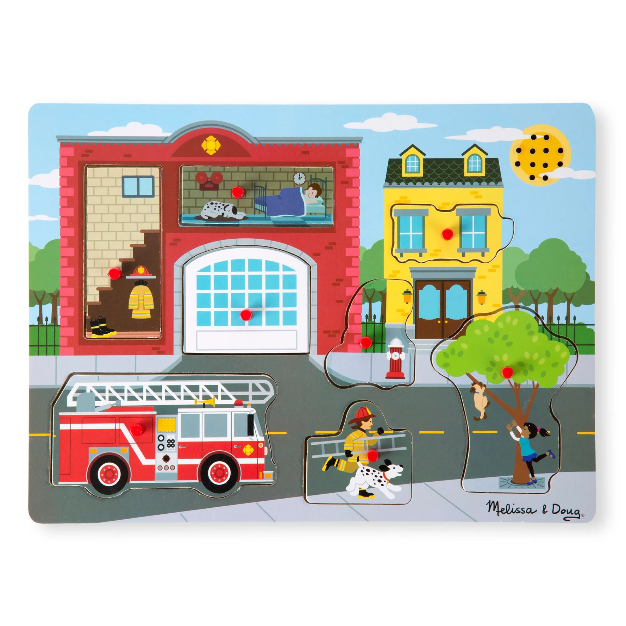 Around the Fire Station Sound Puzzle - 8 Pieces>Melissa & Doug Online