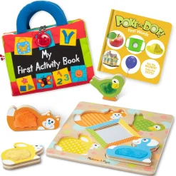 Baby Gift Set Collection: My First Activity Book, Poke-a-Dot First Words, Peek-a-Boo Touch & Feel Puzzle>Melissa & Doug Online