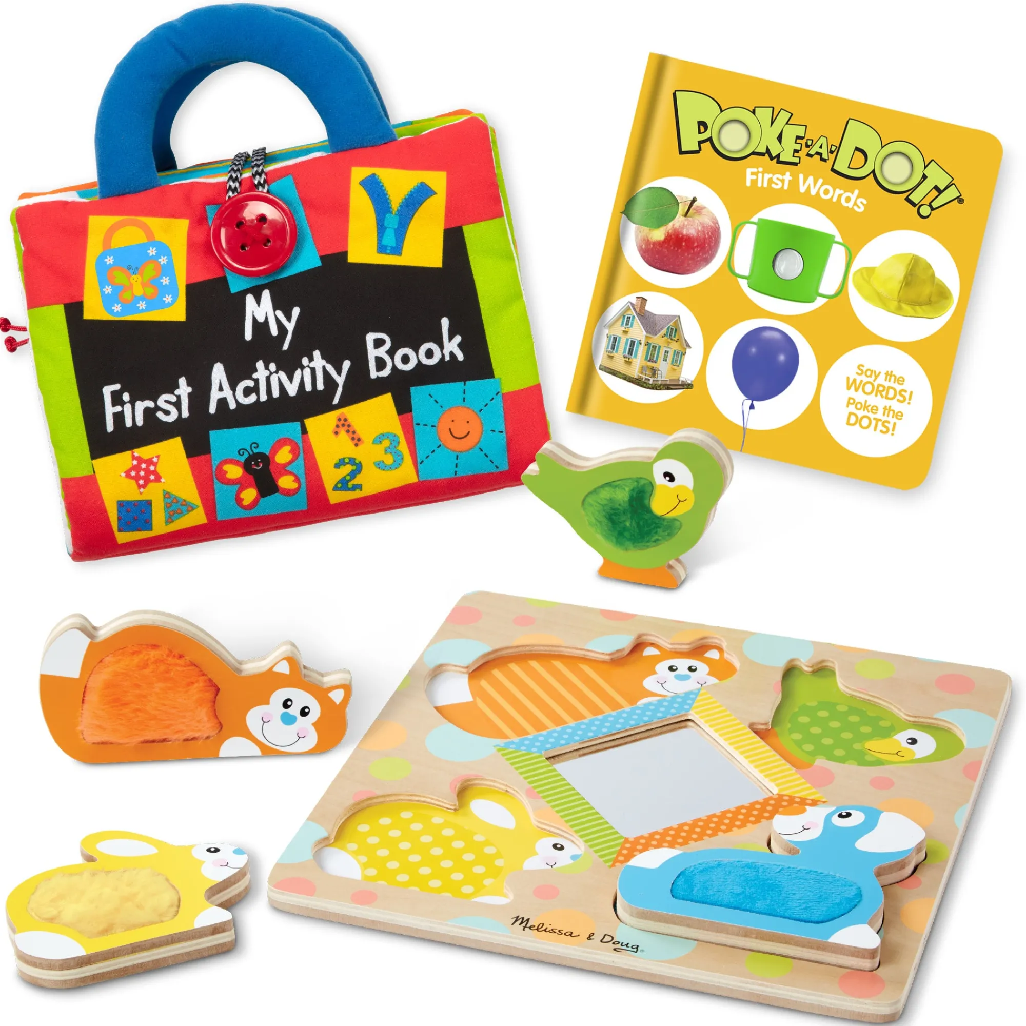 Baby Gift Set Collection: My First Activity Book, Poke-a-Dot First Words, Peek-a-Boo Touch & Feel Puzzle>Melissa & Doug Online