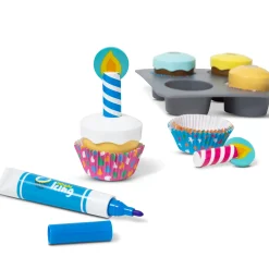 Bake & Decorate Wooden Cupcake Play Set><noscript><img width=
