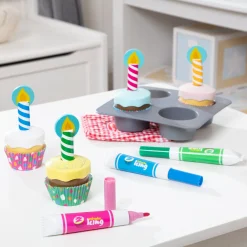 Bake & Decorate Wooden Cupcake Play Set><noscript><img width=