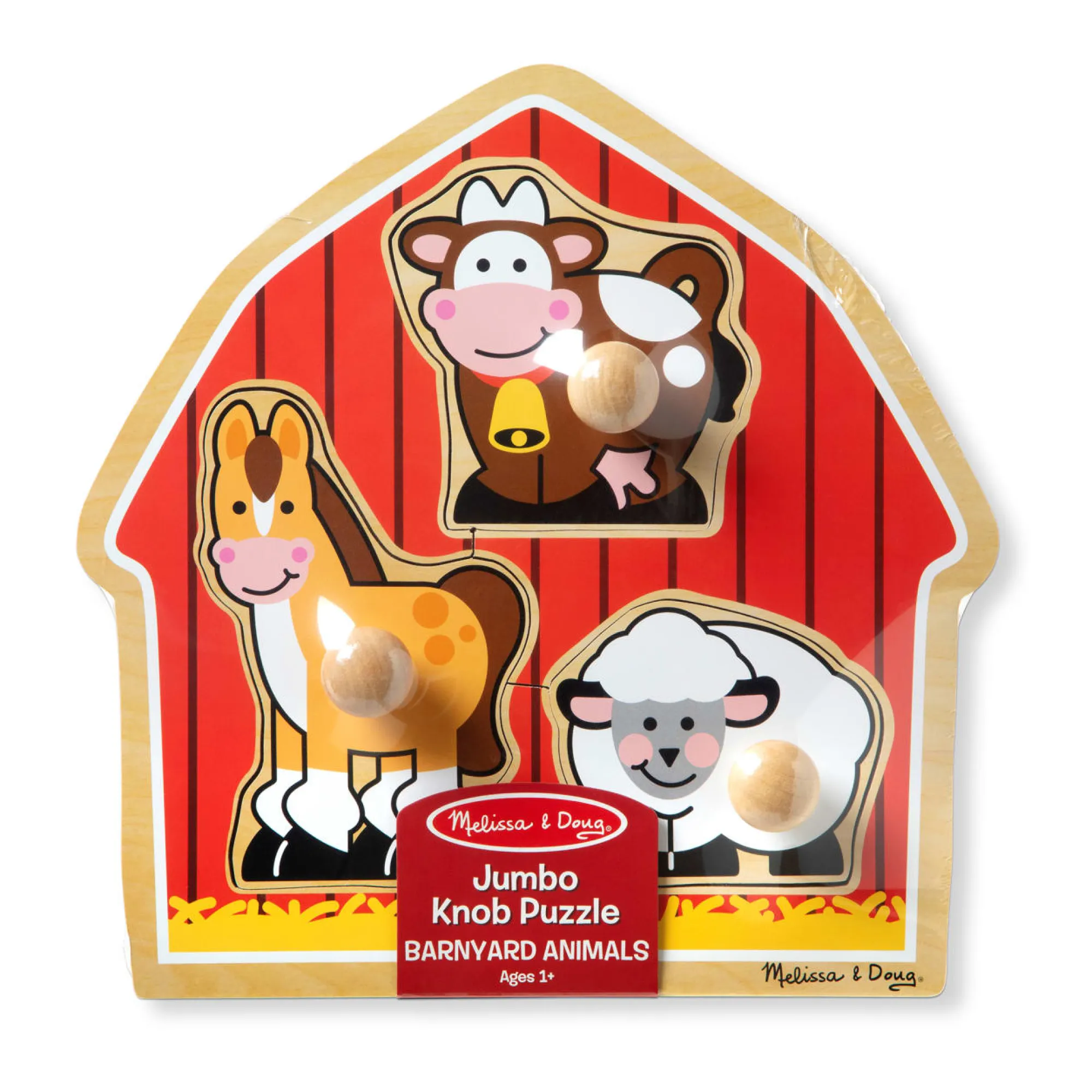 Barnyard Animals Jumbo Knob Puzzle - 3 Pieces>Melissa & Doug Sale