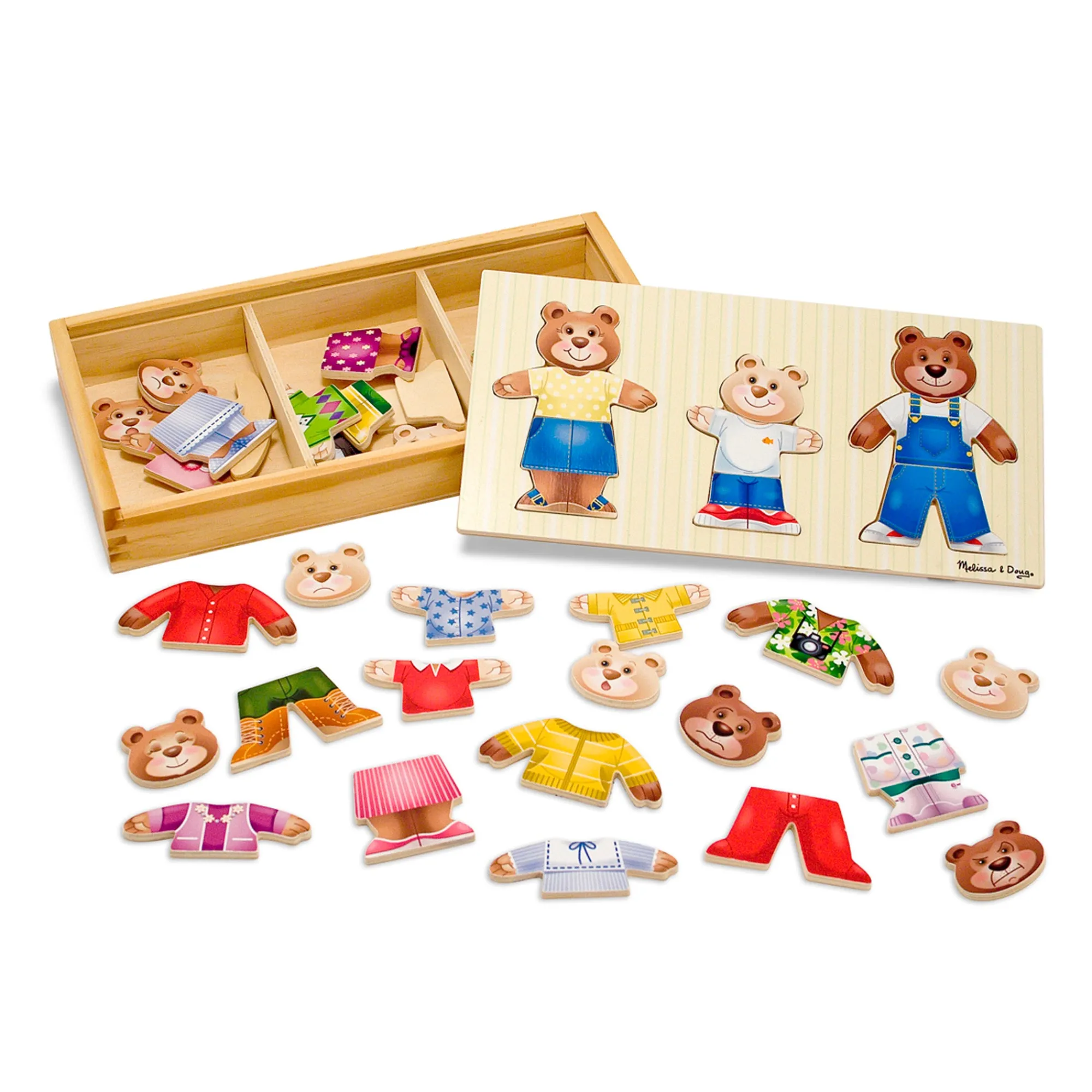 Bear Family Dress-Up Puzzle - 45 Pieces>Melissa & Doug Discount