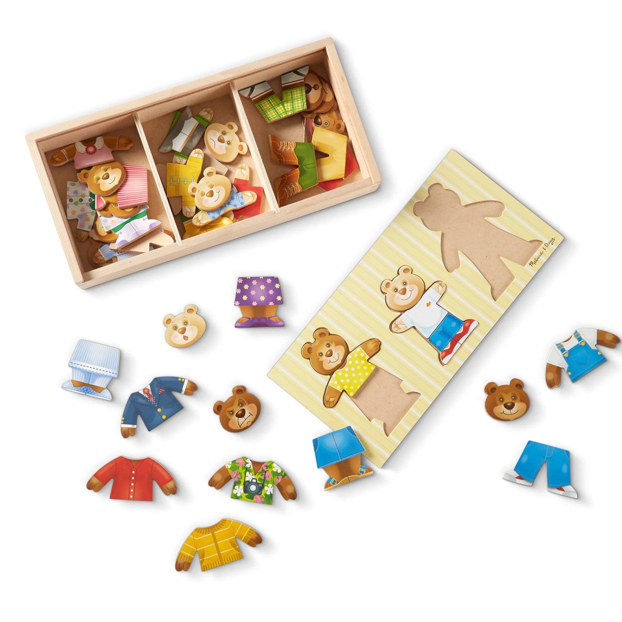 Bear Family Dress-Up Puzzle - 45 Pieces>Melissa & Doug Discount