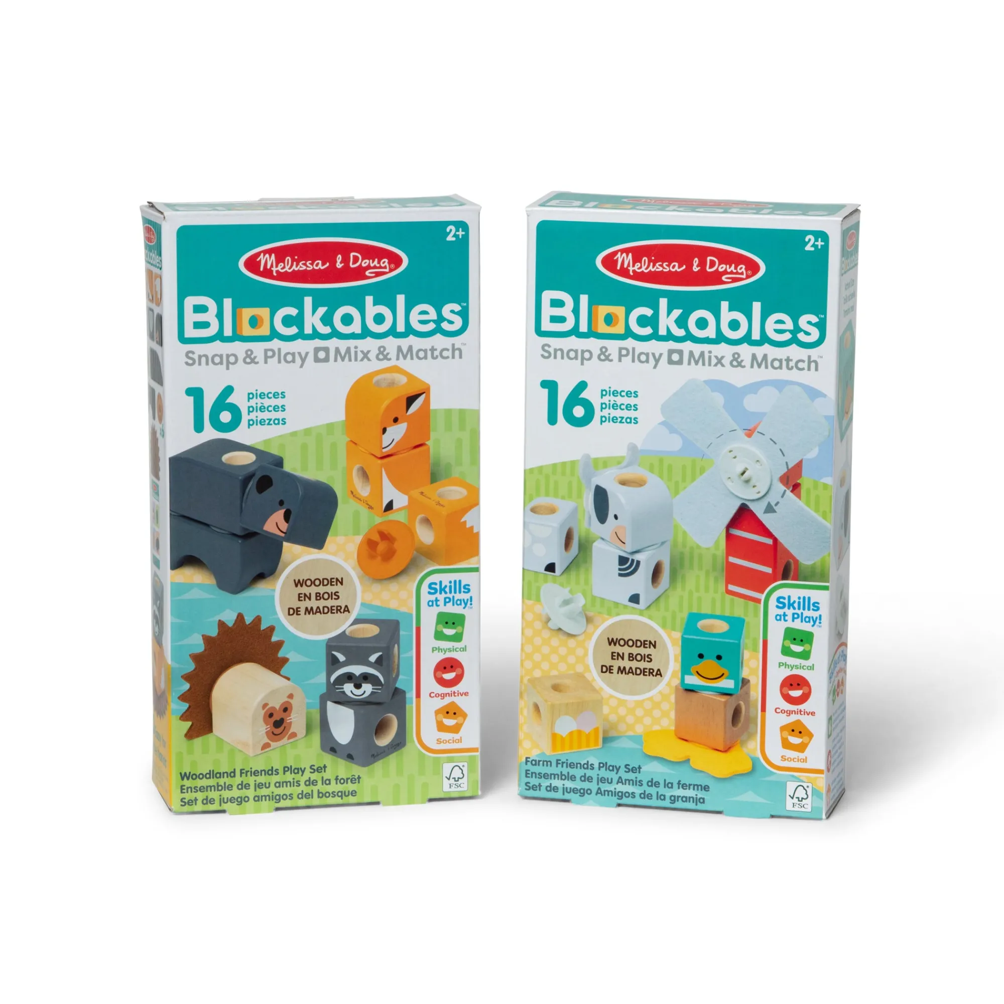 Blockables™ Play Sets Farm Friends and Woodland Friends 2-Pack Bundle>Melissa & Doug Sale