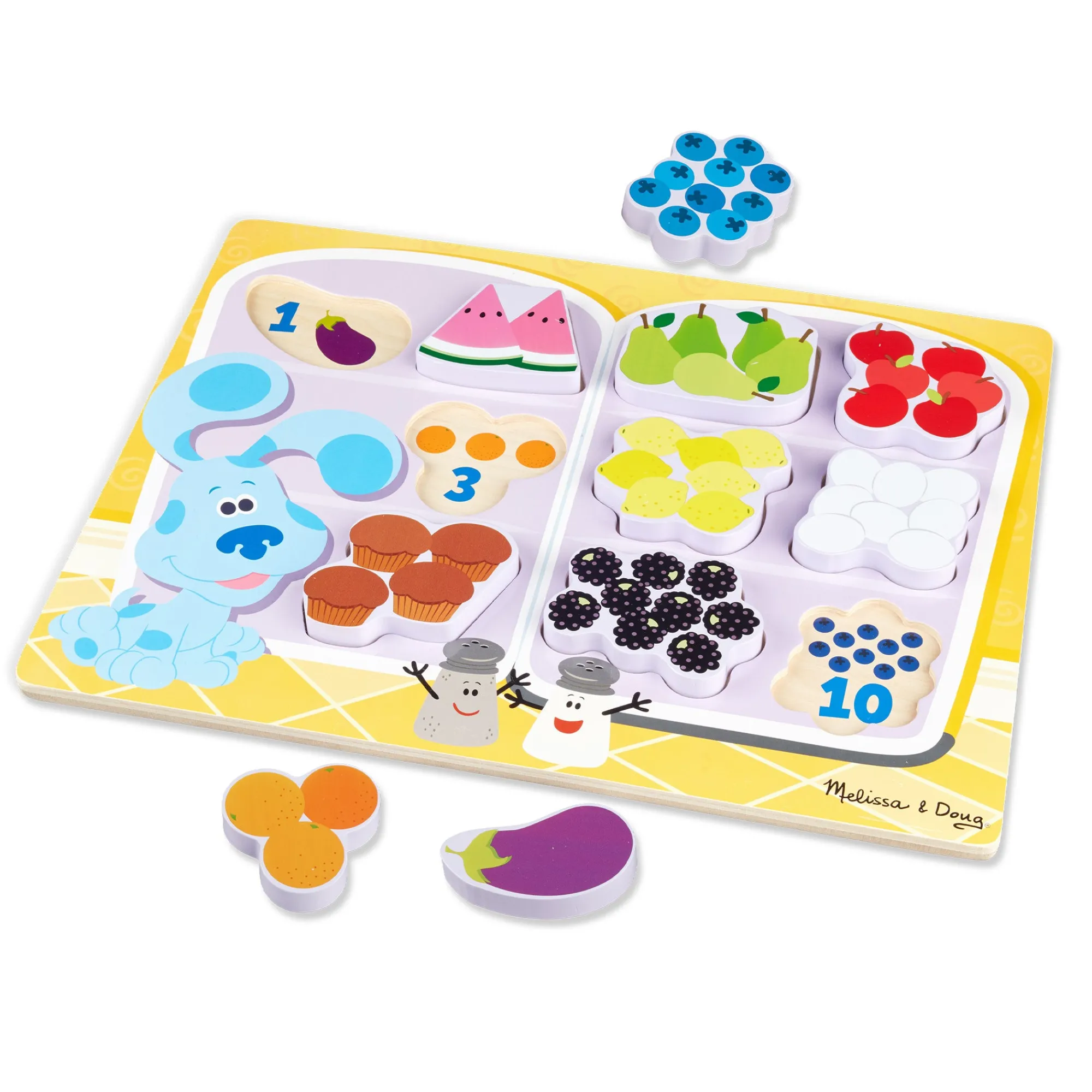 Blue's Clues & You! Fridge Food Wooden Chunky Puzzle - 10 Pieces>Melissa & Doug