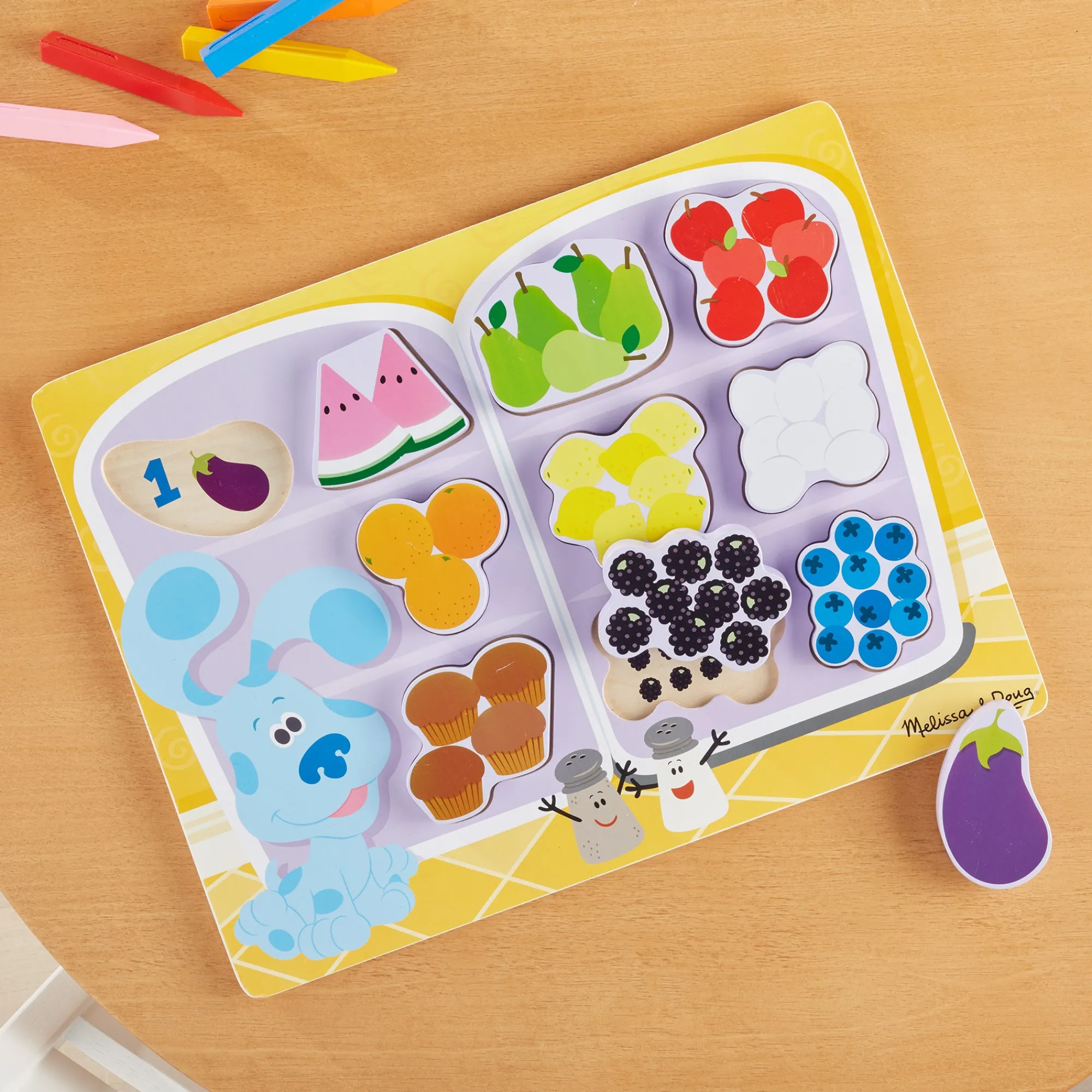 Blue's Clues & You! Fridge Food Wooden Chunky Puzzle - 10 Pieces>Melissa & Doug