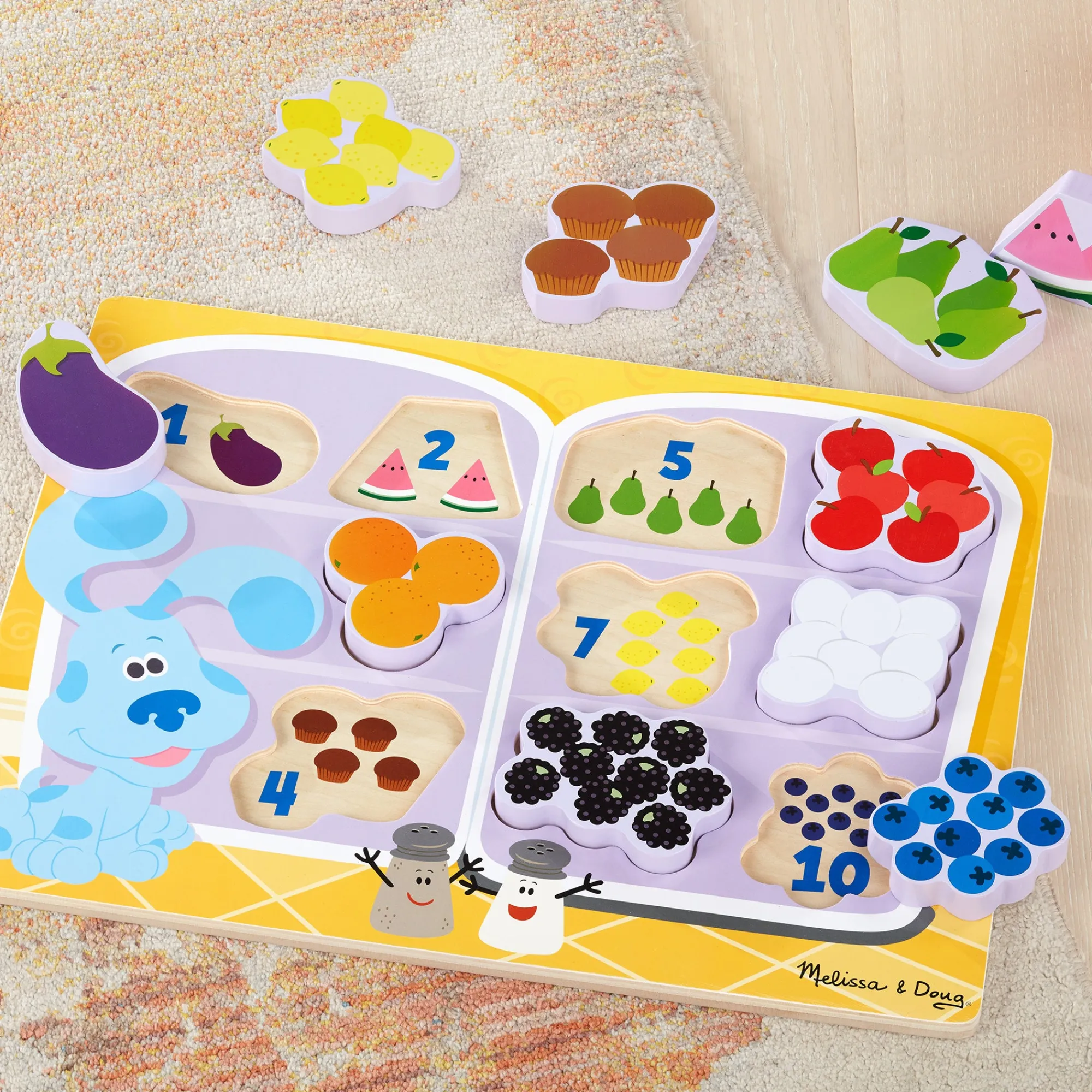 Blue's Clues & You! Fridge Food Wooden Chunky Puzzle - 10 Pieces>Melissa & Doug