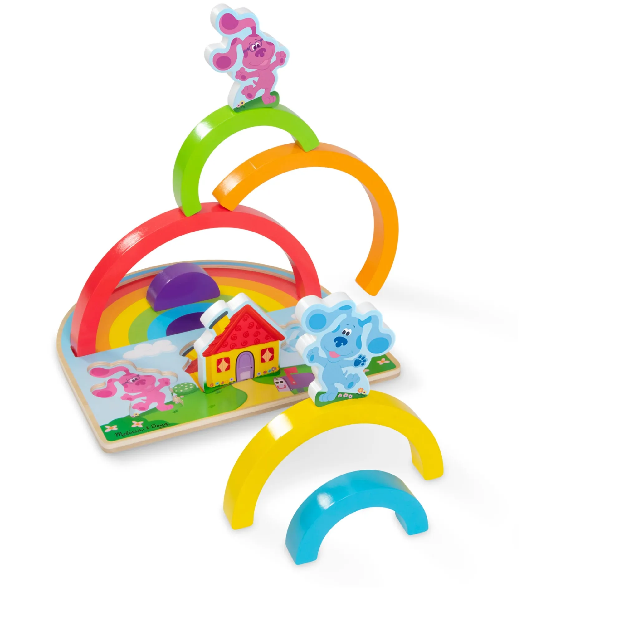 Blue's Clues & You! Wooden Rainbow Stacking Puzzle - 9 Pieces>Melissa & Doug New