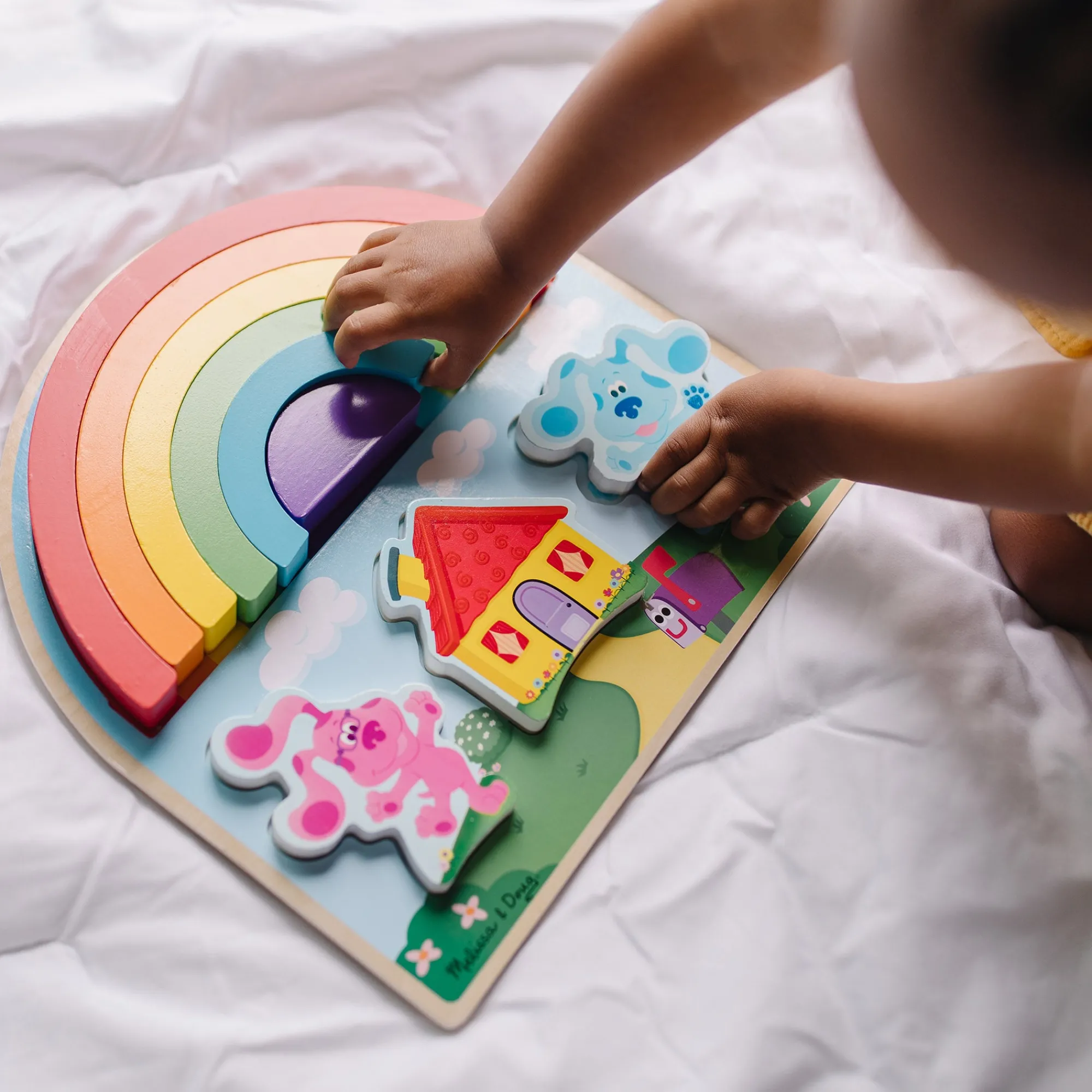 Blue's Clues & You! Wooden Rainbow Stacking Puzzle - 9 Pieces>Melissa & Doug New