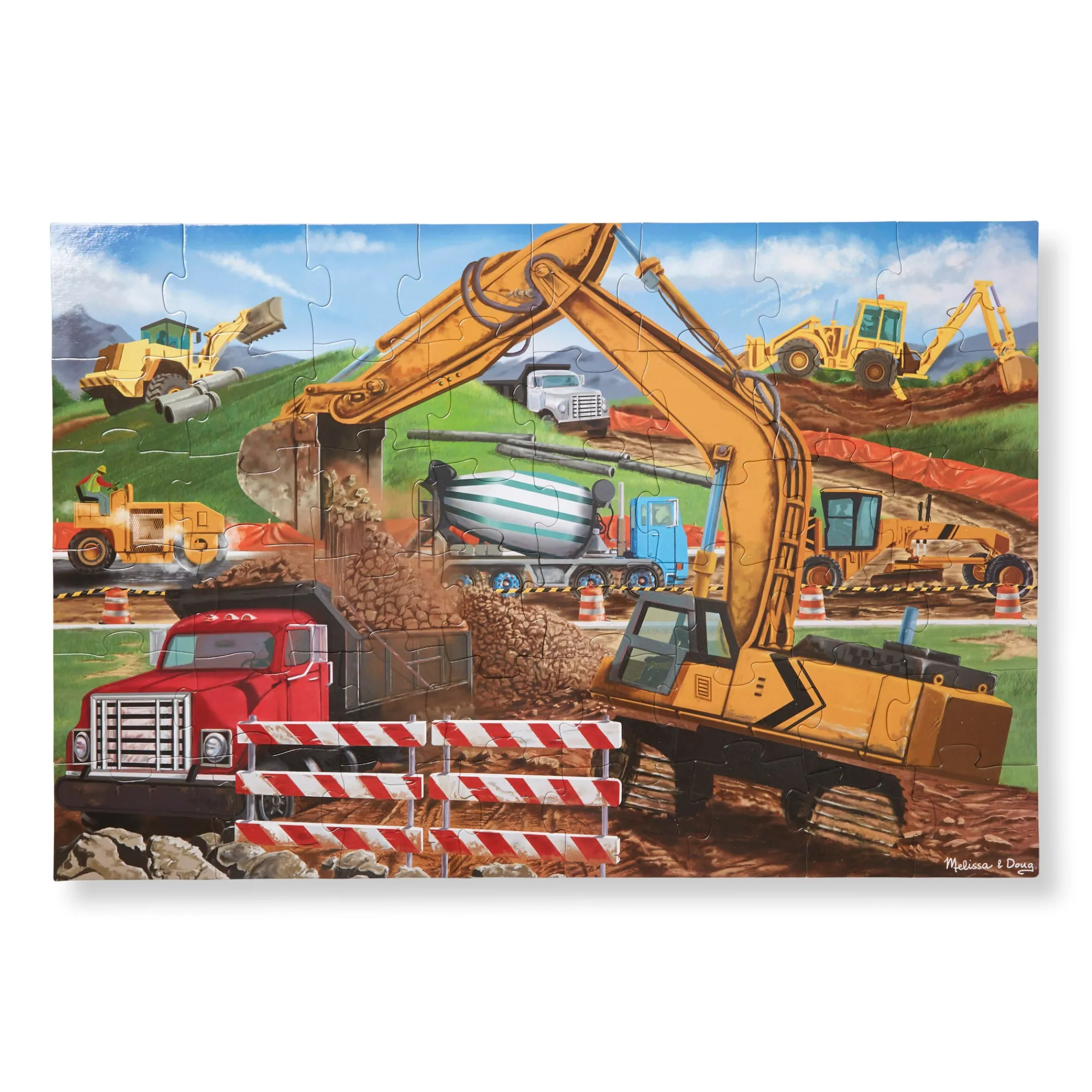 Building Site Floor Puzzle - 48 Pieces>Melissa & Doug Best