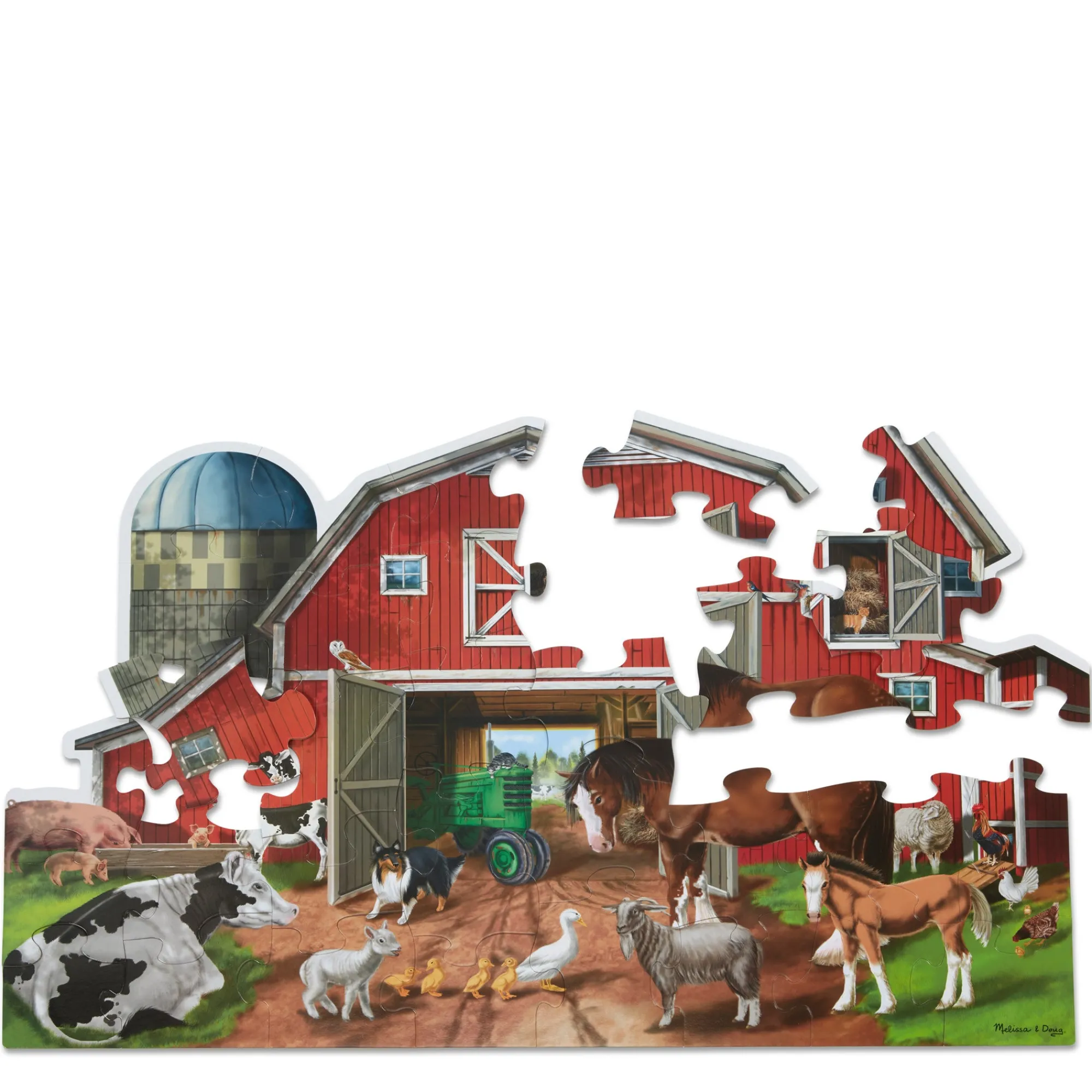Busy Barn Shaped Floor Puzzle - 32 Pieces>Melissa & Doug Sale