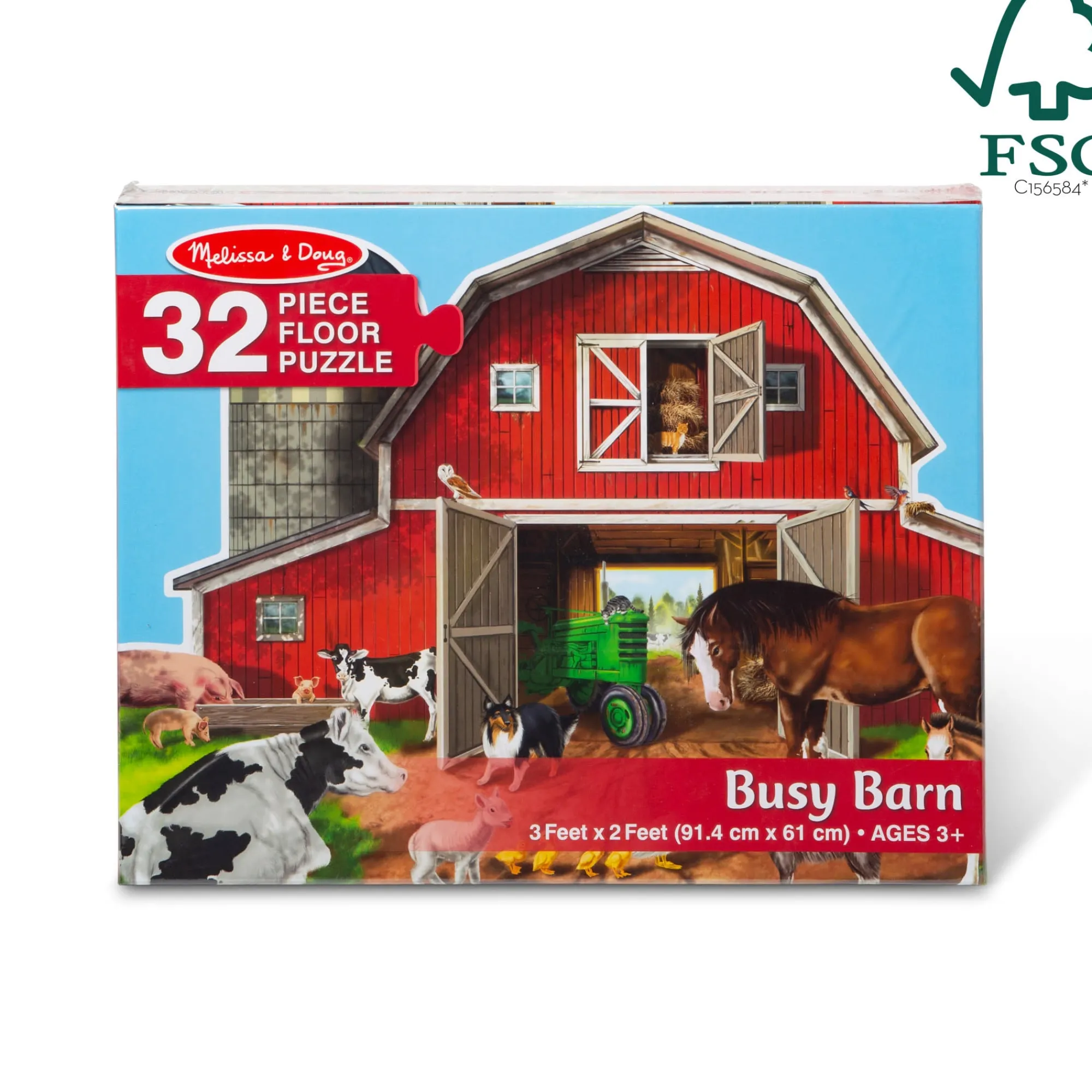 Busy Barn Shaped Floor Puzzle - 32 Pieces>Melissa & Doug Sale