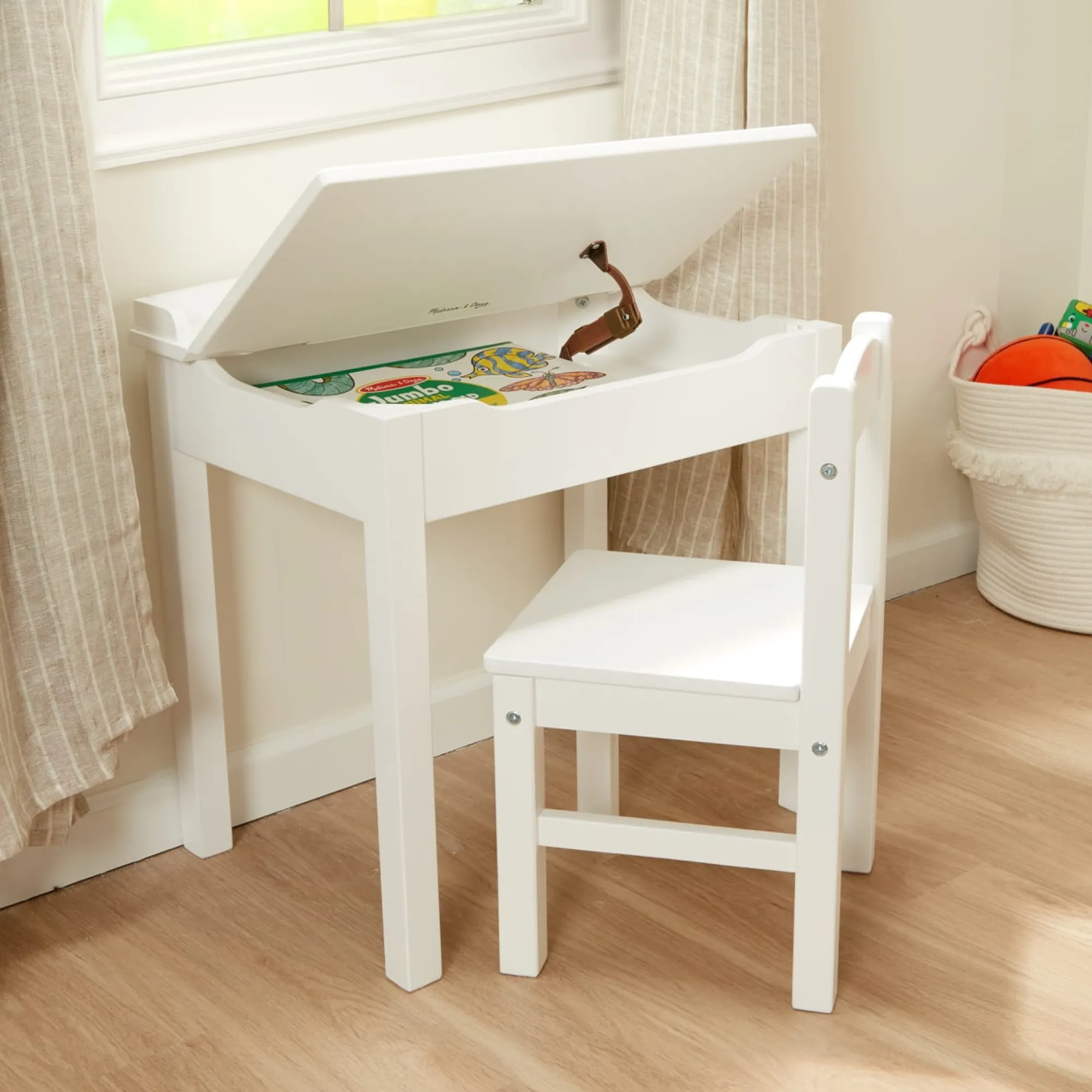Child's Lift-Top Desk & Chair - White>Melissa & Doug Best