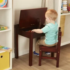 Child's Lift-Top Desk & Chair - Espresso><noscript><img width=