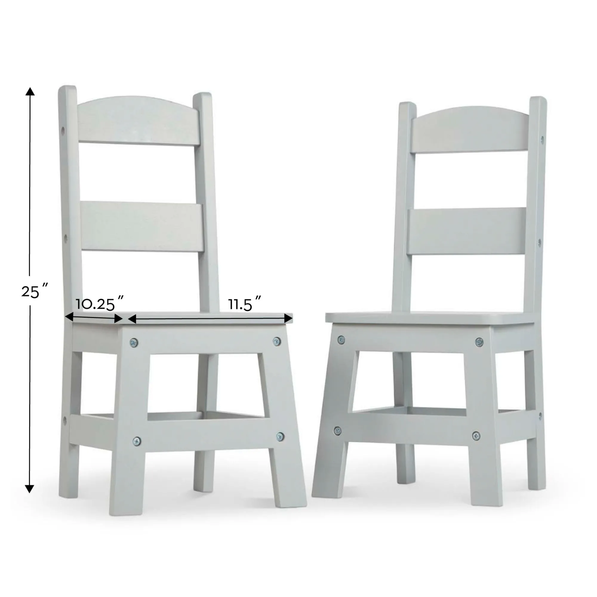 Child’s Wooden Chair Pair – Gray>Melissa & Doug Clearance