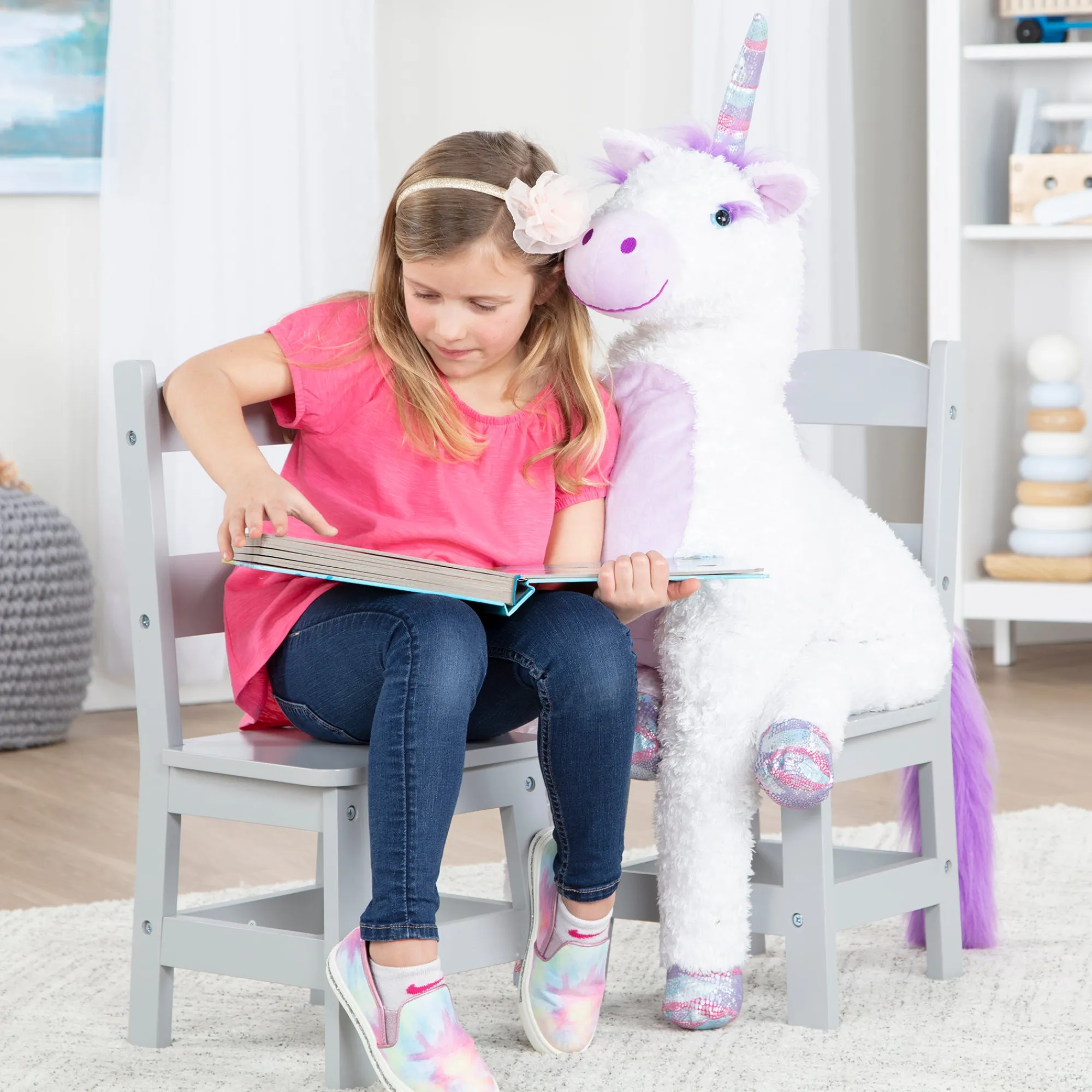Child’s Wooden Chair Pair – Gray>Melissa & Doug Clearance
