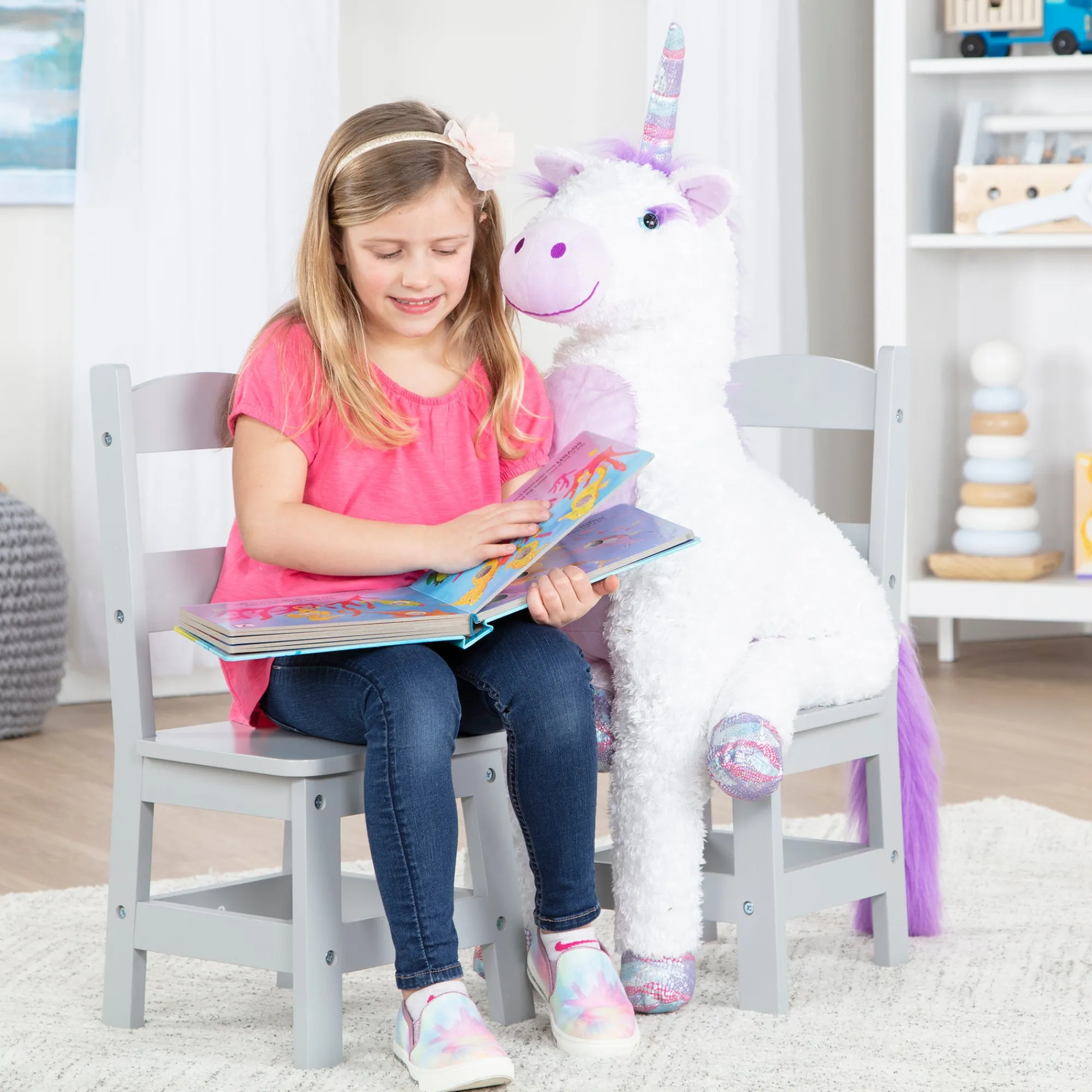 Child’s Wooden Chair Pair – Gray>Melissa & Doug Clearance