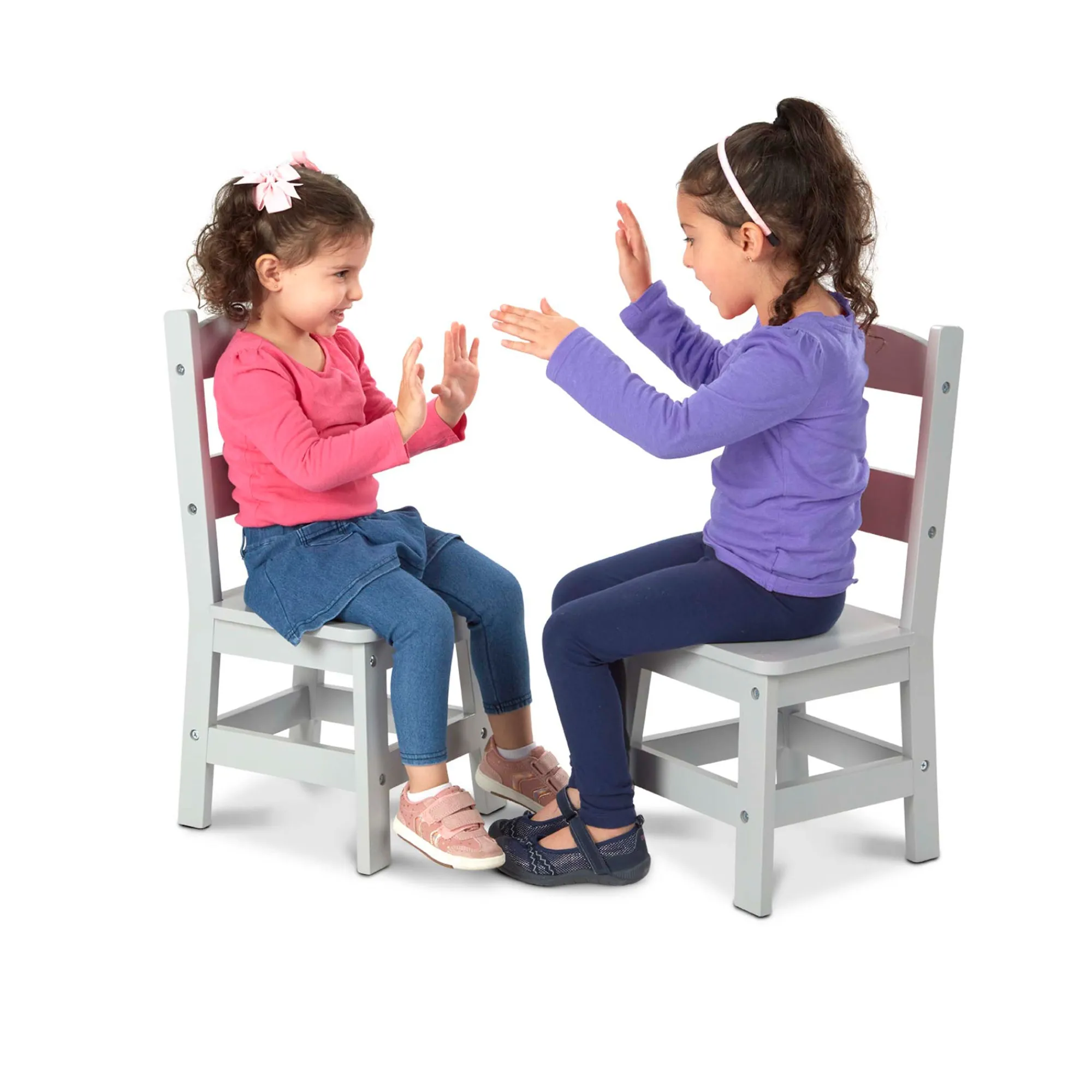 Child’s Wooden Chair Pair – Gray>Melissa & Doug Clearance