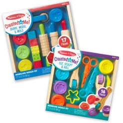Clay Activity 2-Pack: Shape, Model & Mold; Cut, Sculpt & Stamp>Melissa & Doug Clearance