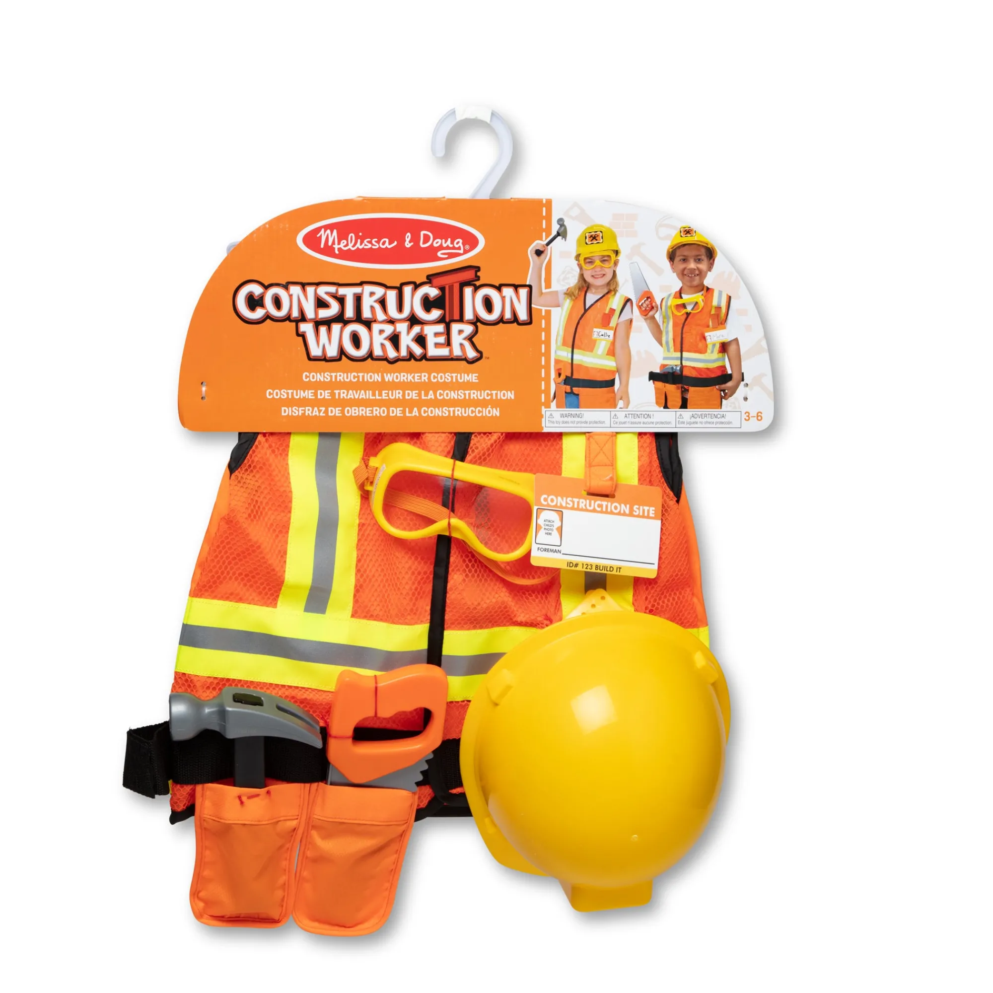 Construction Worker Costume Role Play Set>Melissa & Doug Online