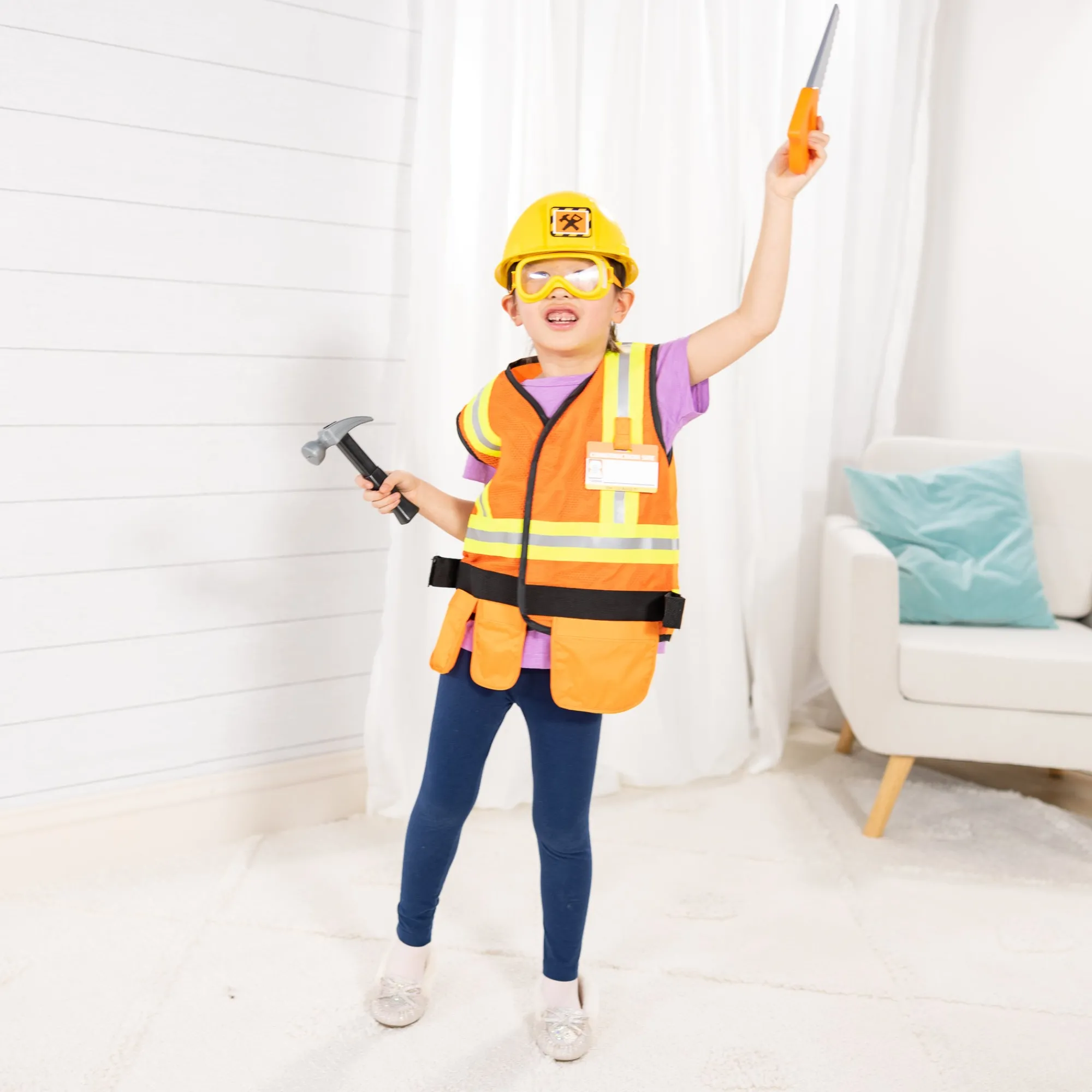 Construction Worker Costume Role Play Set>Melissa & Doug Online