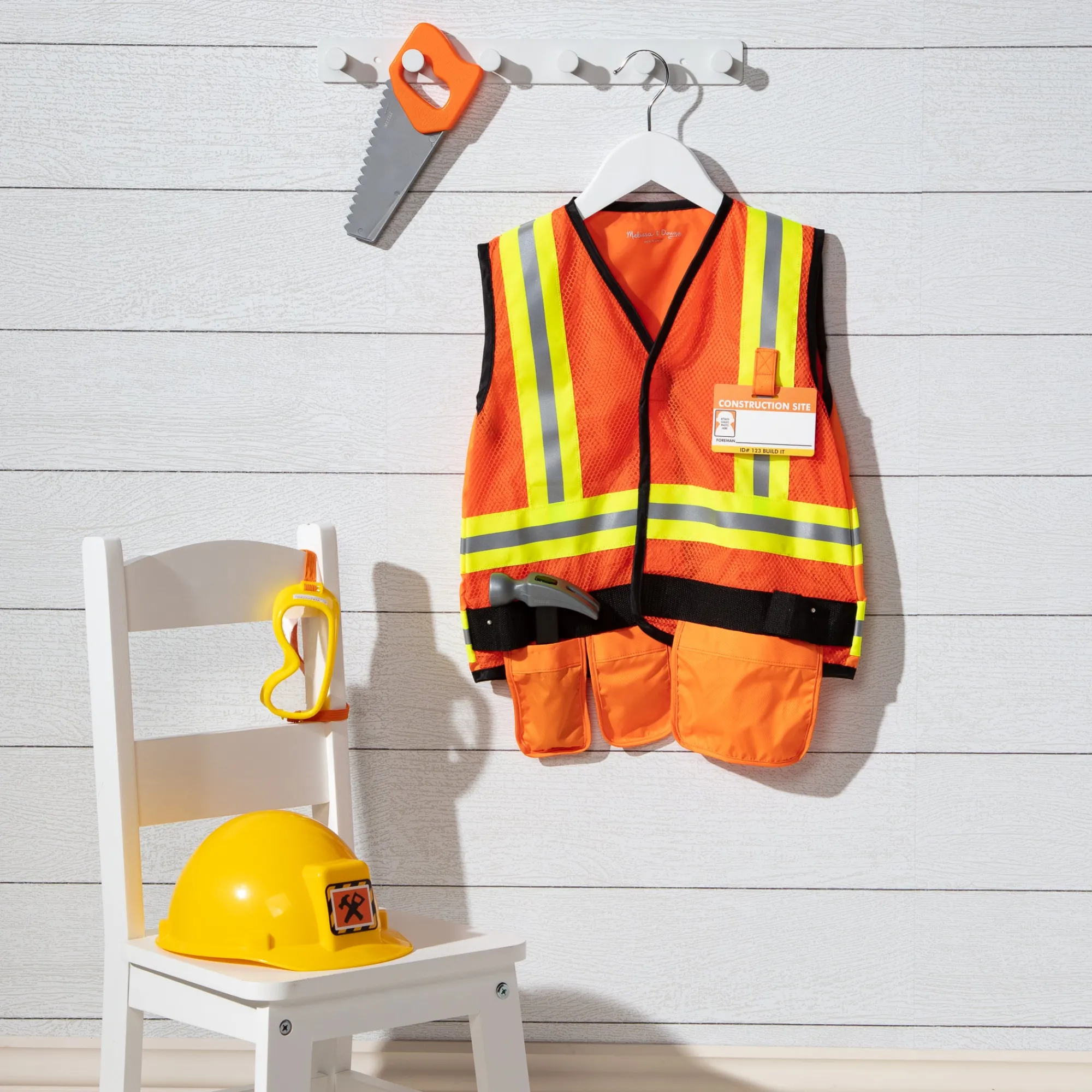 Construction Worker Costume Role Play Set>Melissa & Doug Online
