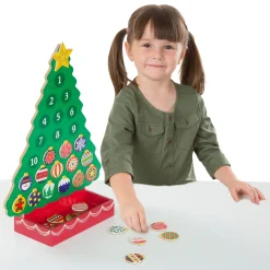 Countdown to Christmas Wooden Seasonal Calendar><noscript><img width=