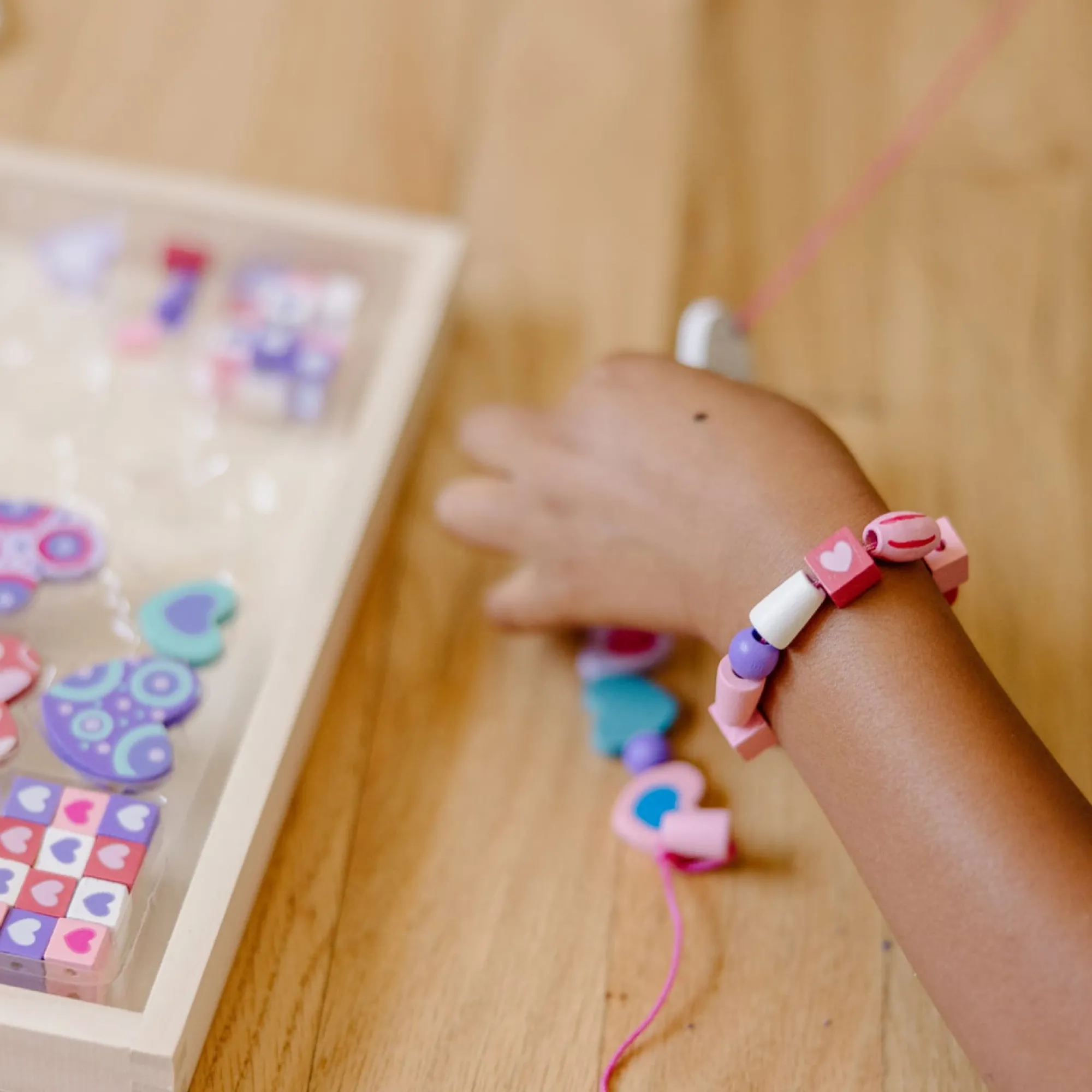 Created by Me! Heart Beads Wooden Bead Kit>Melissa & Doug Sale