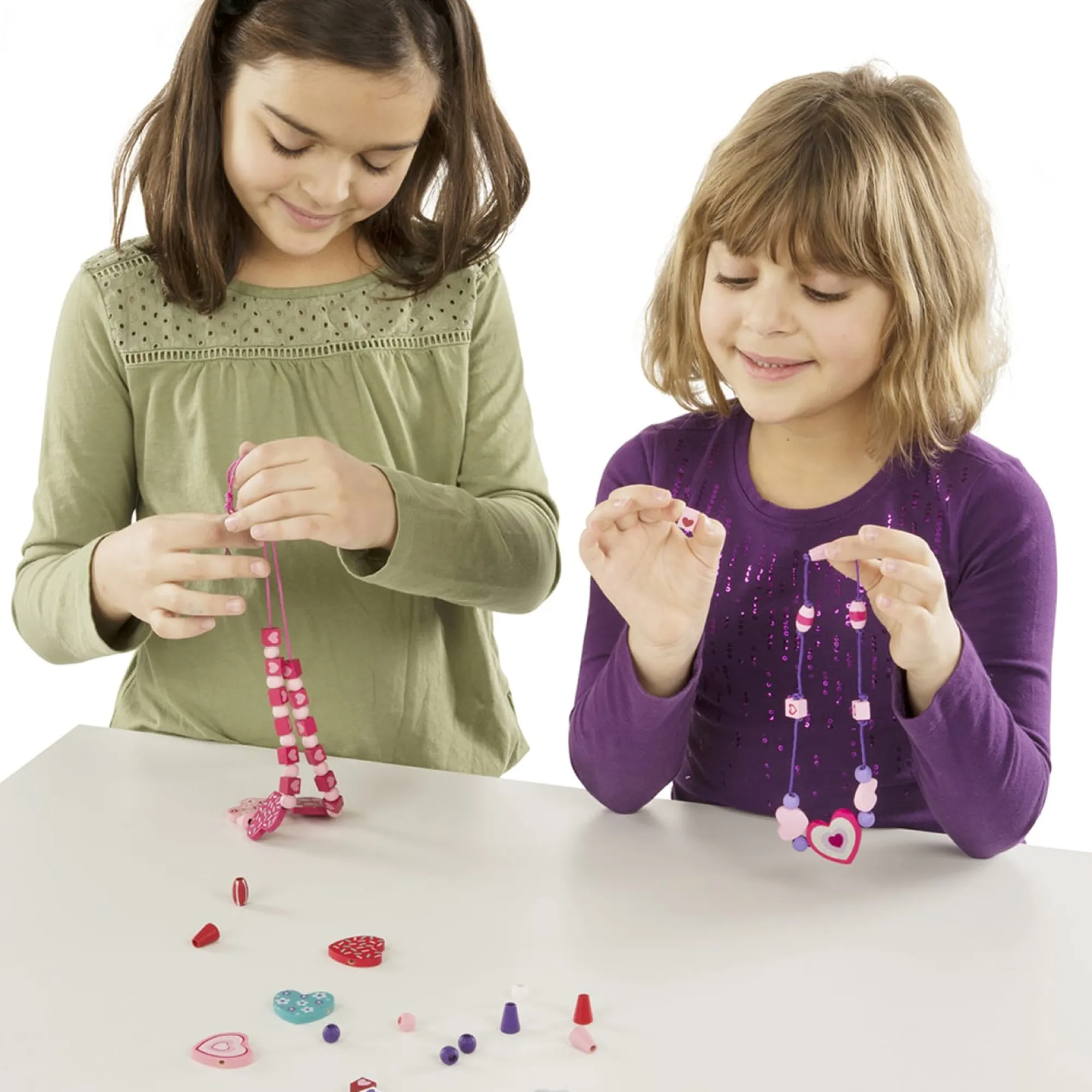 Created by Me! Heart Beads Wooden Bead Kit>Melissa & Doug Sale
