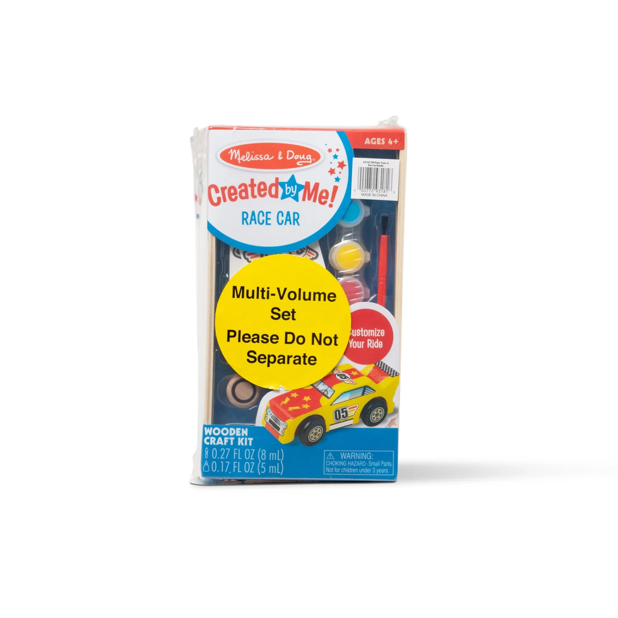 Createed by Me!™ Vehicle Craft Kit 3-Pack: Plane, Train, Race Car>Melissa & Doug Clearance