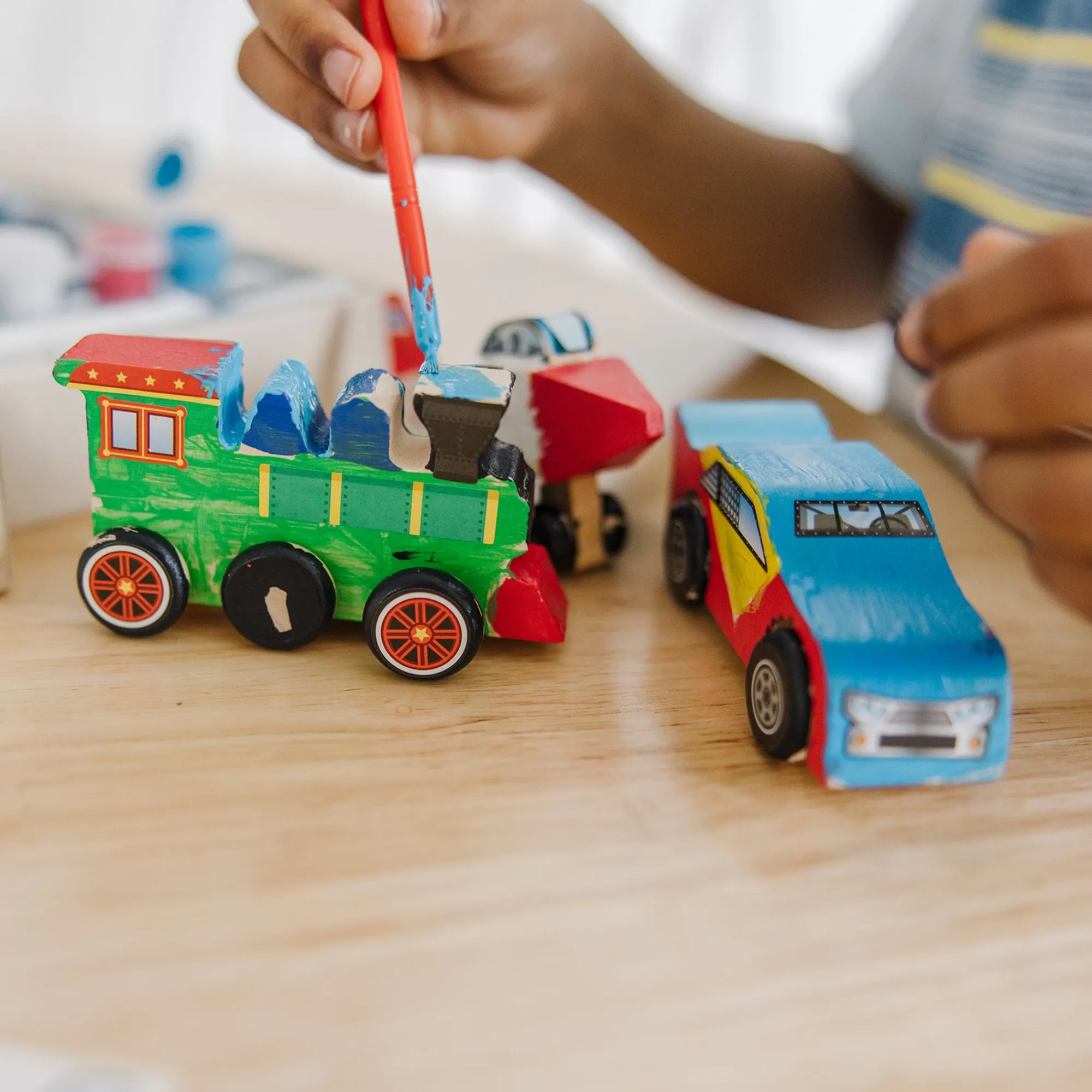 Createed by Me!™ Vehicle Craft Kit 3-Pack: Plane, Train, Race Car>Melissa & Doug Clearance