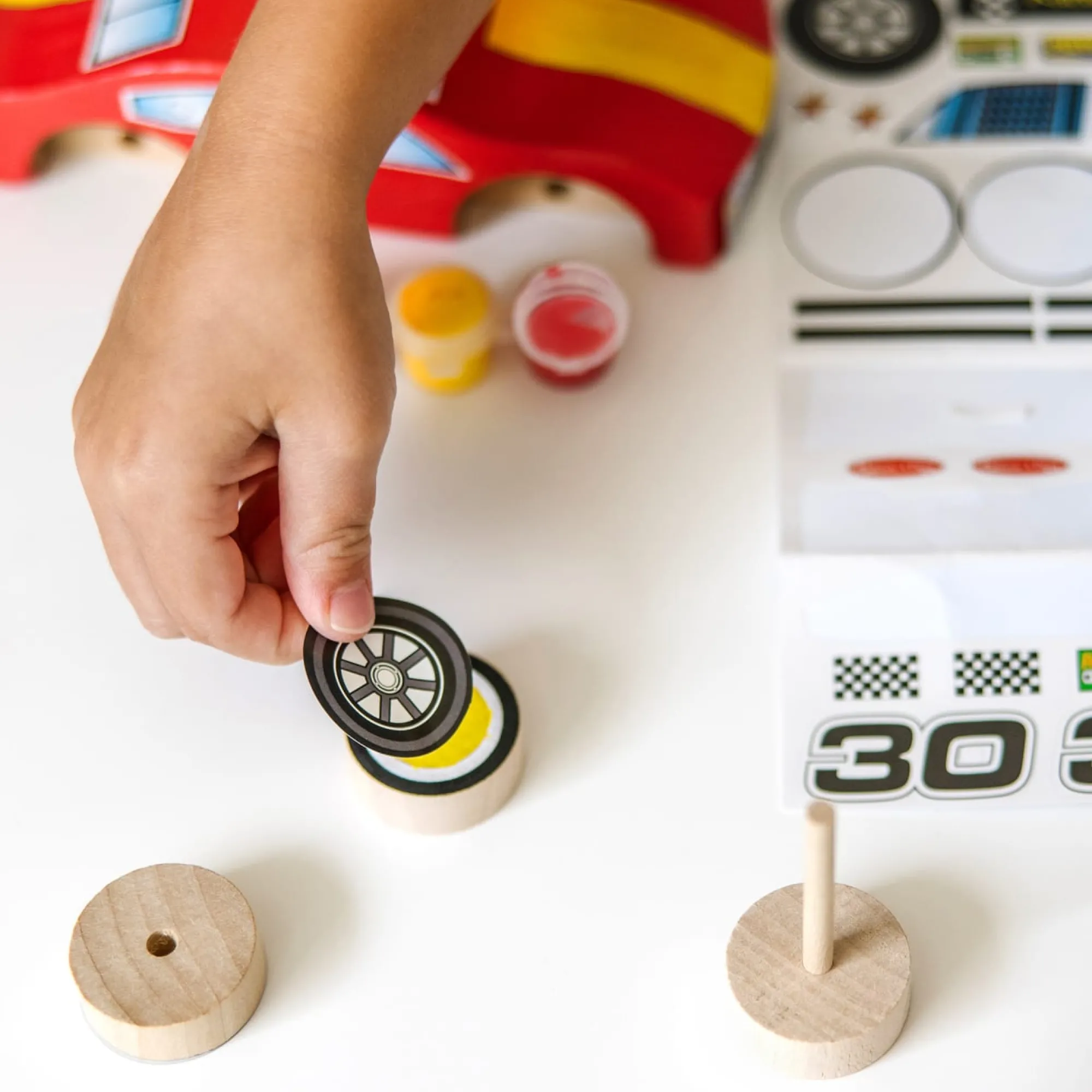 Decorate-Your-Own Wooden Race Car>Melissa & Doug Clearance