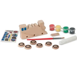 Decorate-Your-Own Wooden Train and Race Car Craft Kit><noscript><img width=