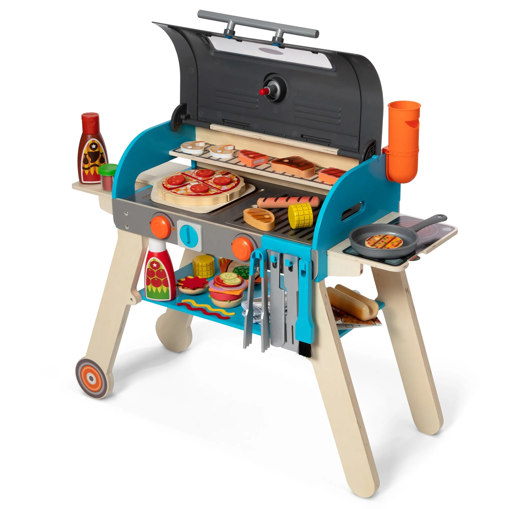 Deluxe Grill & Pizza Oven Play Set>Melissa & Doug Hot