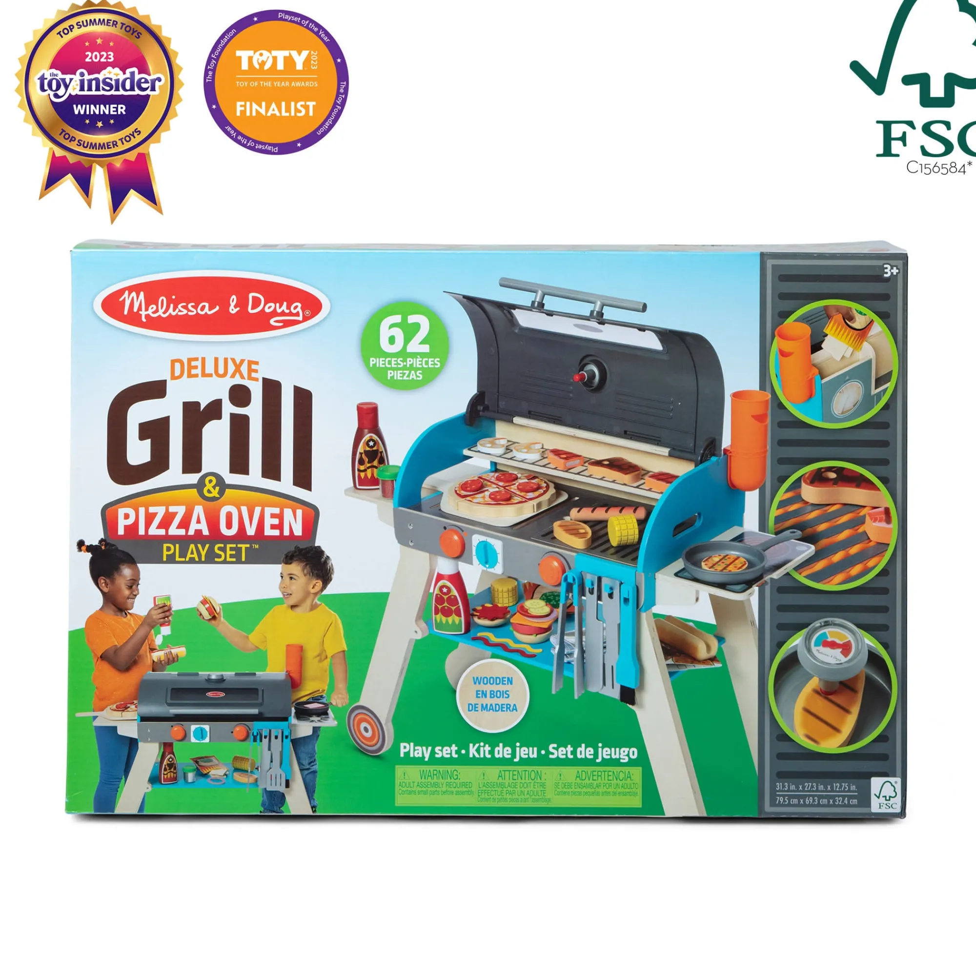 Deluxe Grill & Pizza Oven Play Set>Melissa & Doug Hot