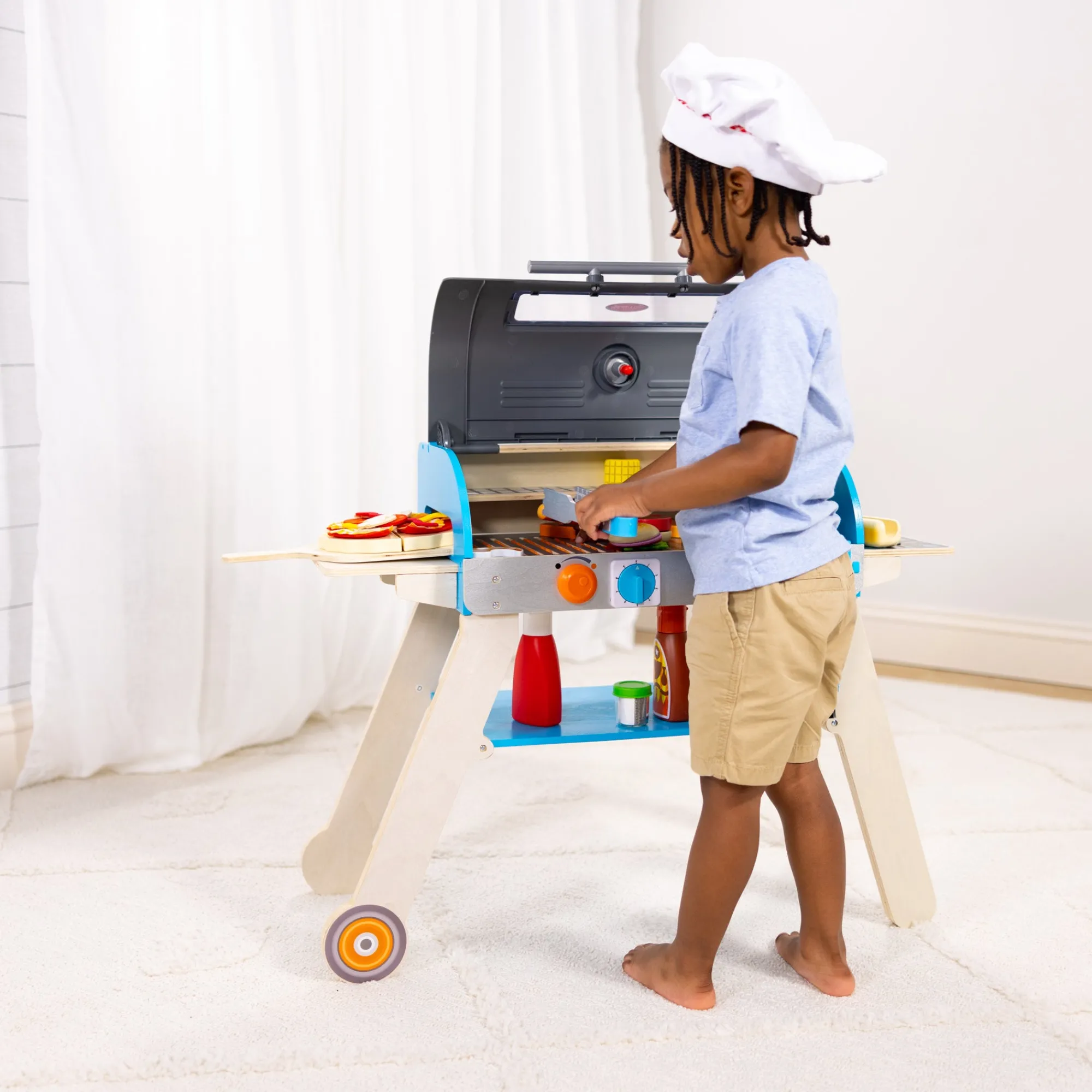 Deluxe Grill & Pizza Oven Play Set>Melissa & Doug Hot