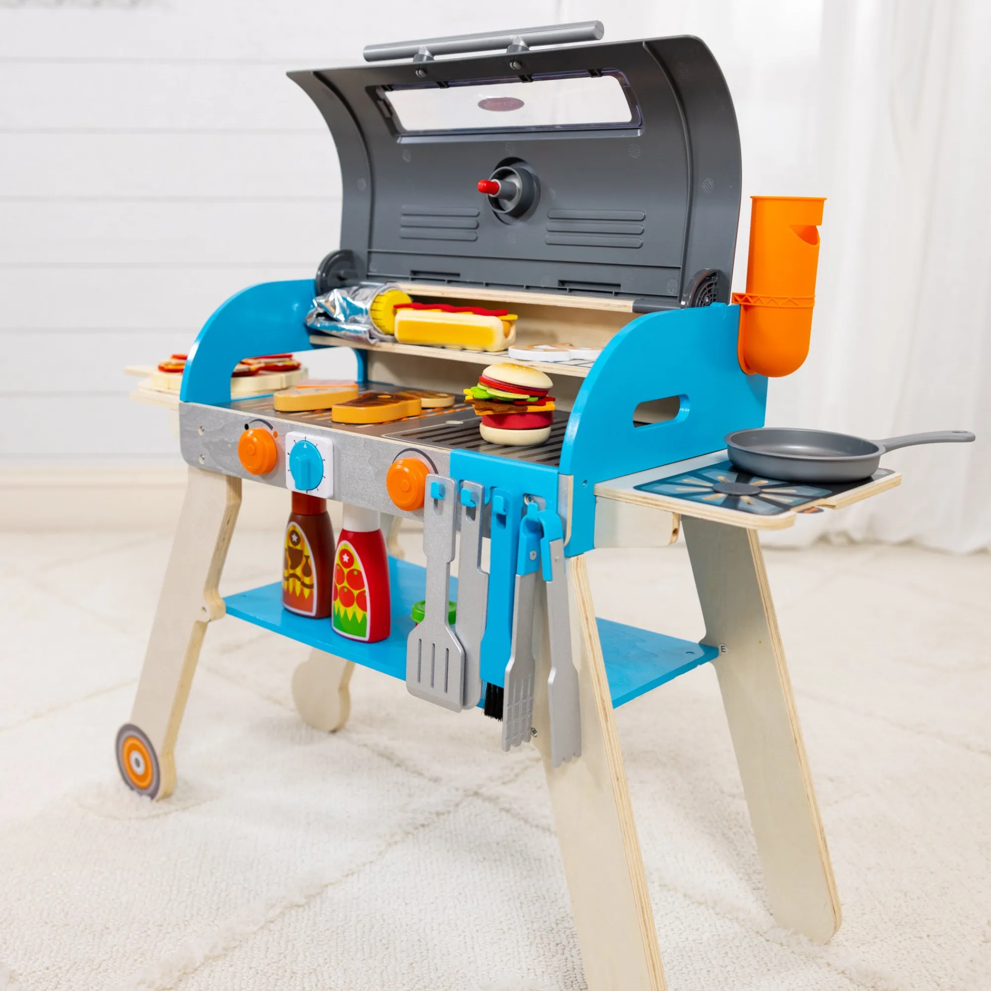 Deluxe Grill & Pizza Oven Play Set>Melissa & Doug Hot