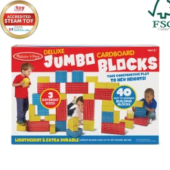 Deluxe Jumbo Cardboard Blocks - 40 Pieces><noscript><img width=