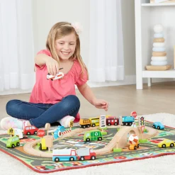Deluxe Multi-Vehicle Activity Rug Play Set><noscript><img width=