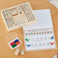 Deluxe Wooden Stamp Set - ABCs 123s><noscript><img width=