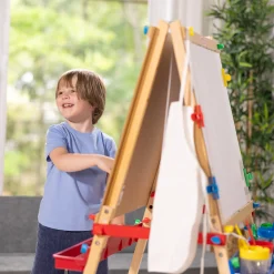 Deluxe Wooden Standing Art Easel><noscript><img width=