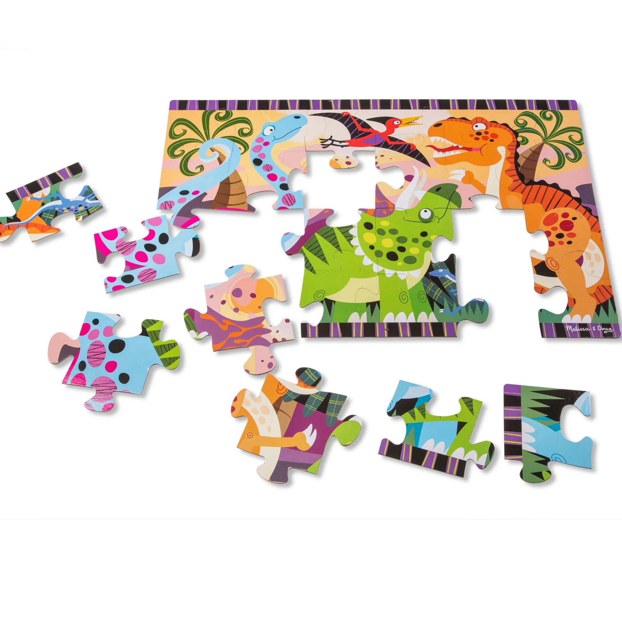 Dinosaur Dawn Floor Puzzle - 24 Pieces>Melissa & Doug Hot