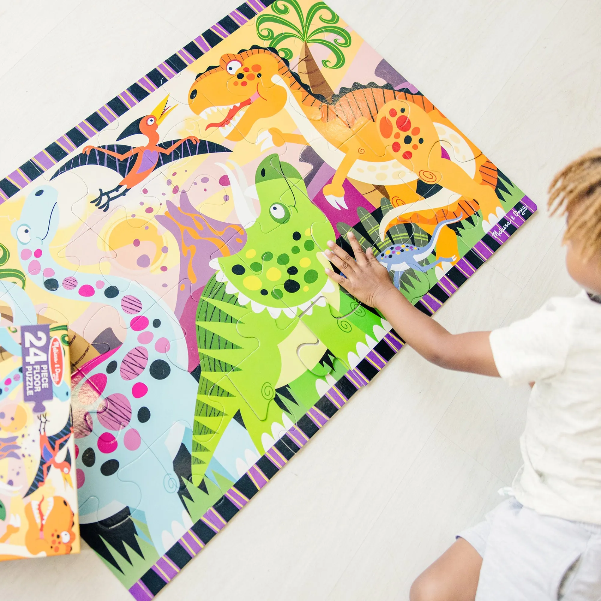 Dinosaur Dawn Floor Puzzle - 24 Pieces>Melissa & Doug Hot