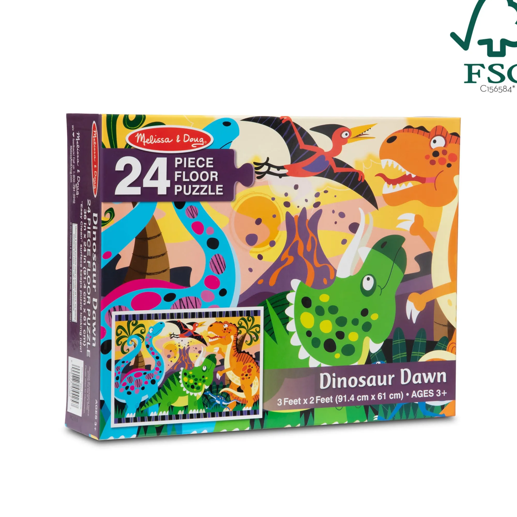Dinosaur Dawn Floor Puzzle - 24 Pieces>Melissa & Doug Hot