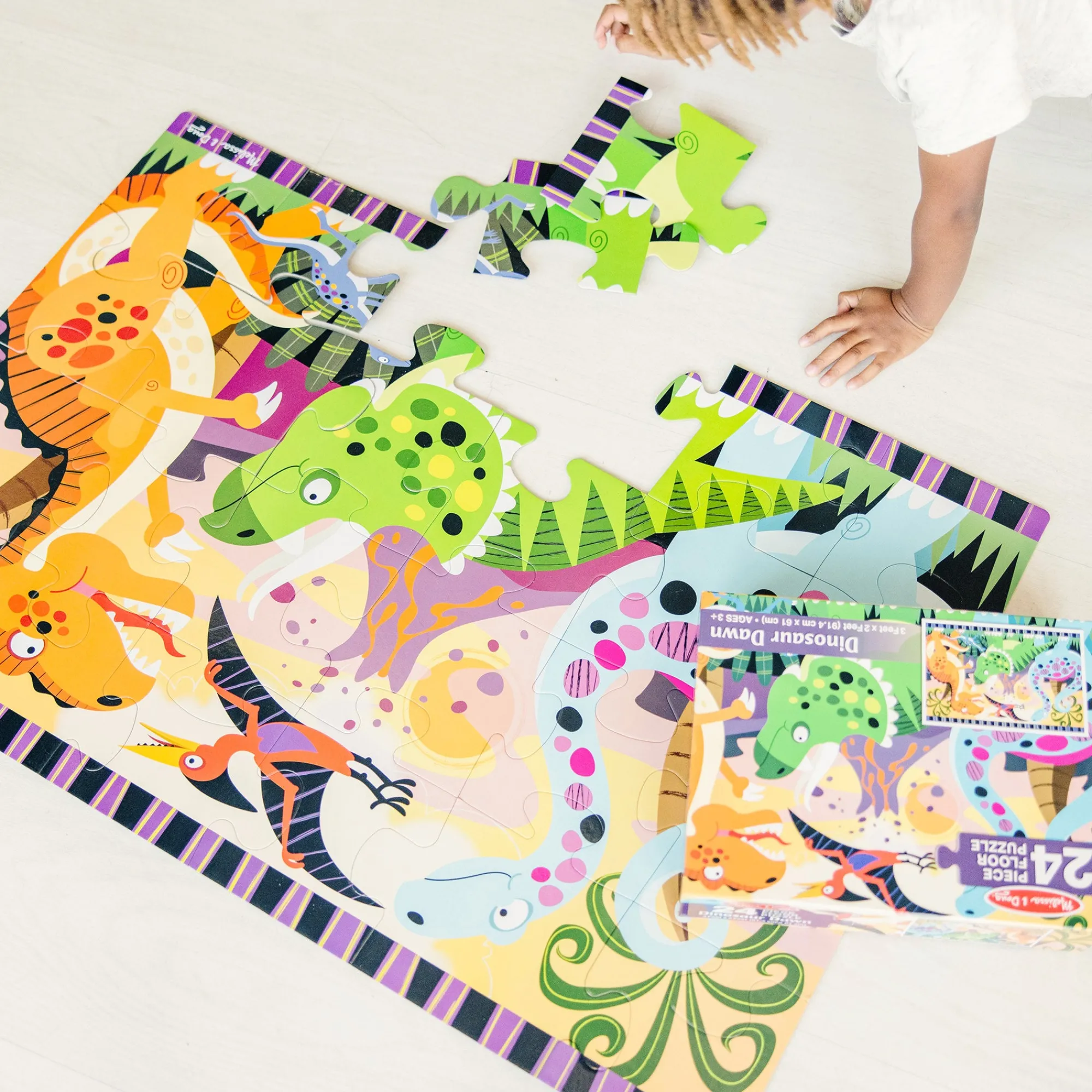 Dinosaur Dawn Floor Puzzle - 24 Pieces>Melissa & Doug Hot
