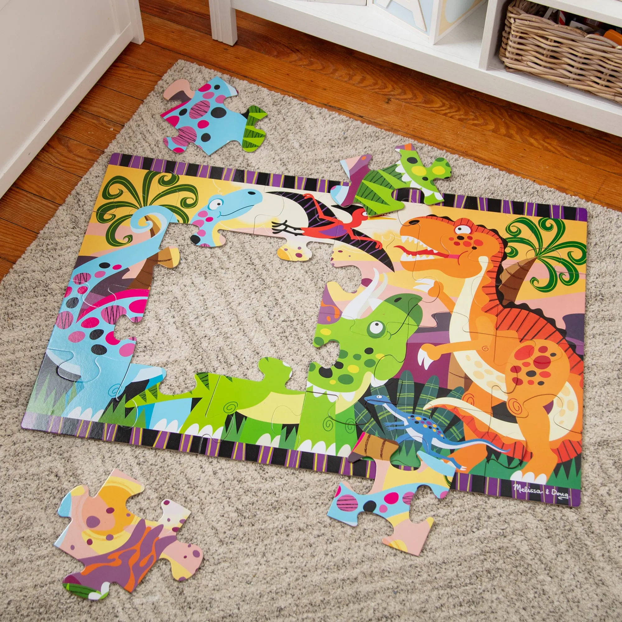 Dinosaur Dawn Floor Puzzle - 24 Pieces>Melissa & Doug Hot